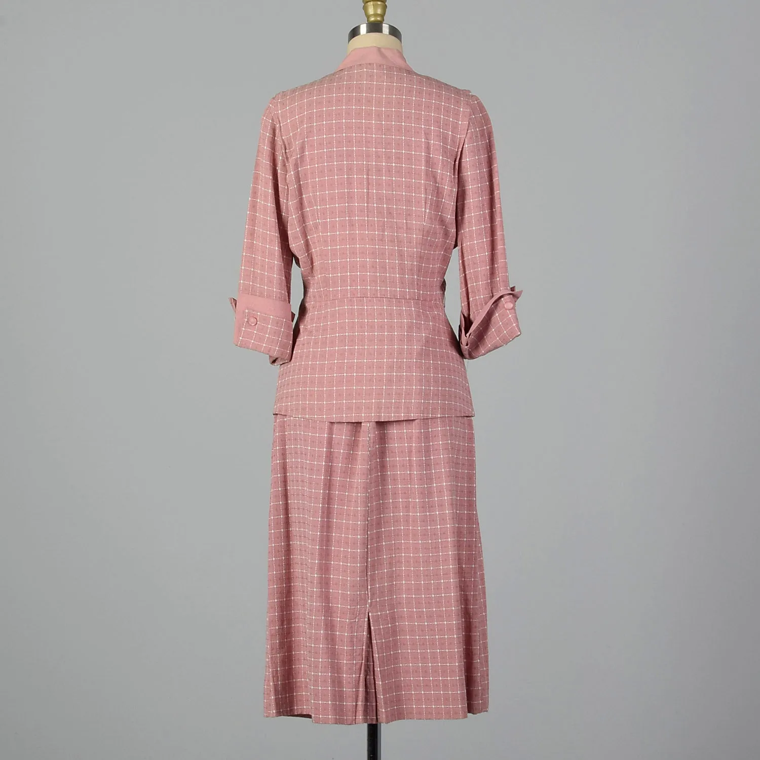 1950s Lightweight Pink Summer Skirt Suit