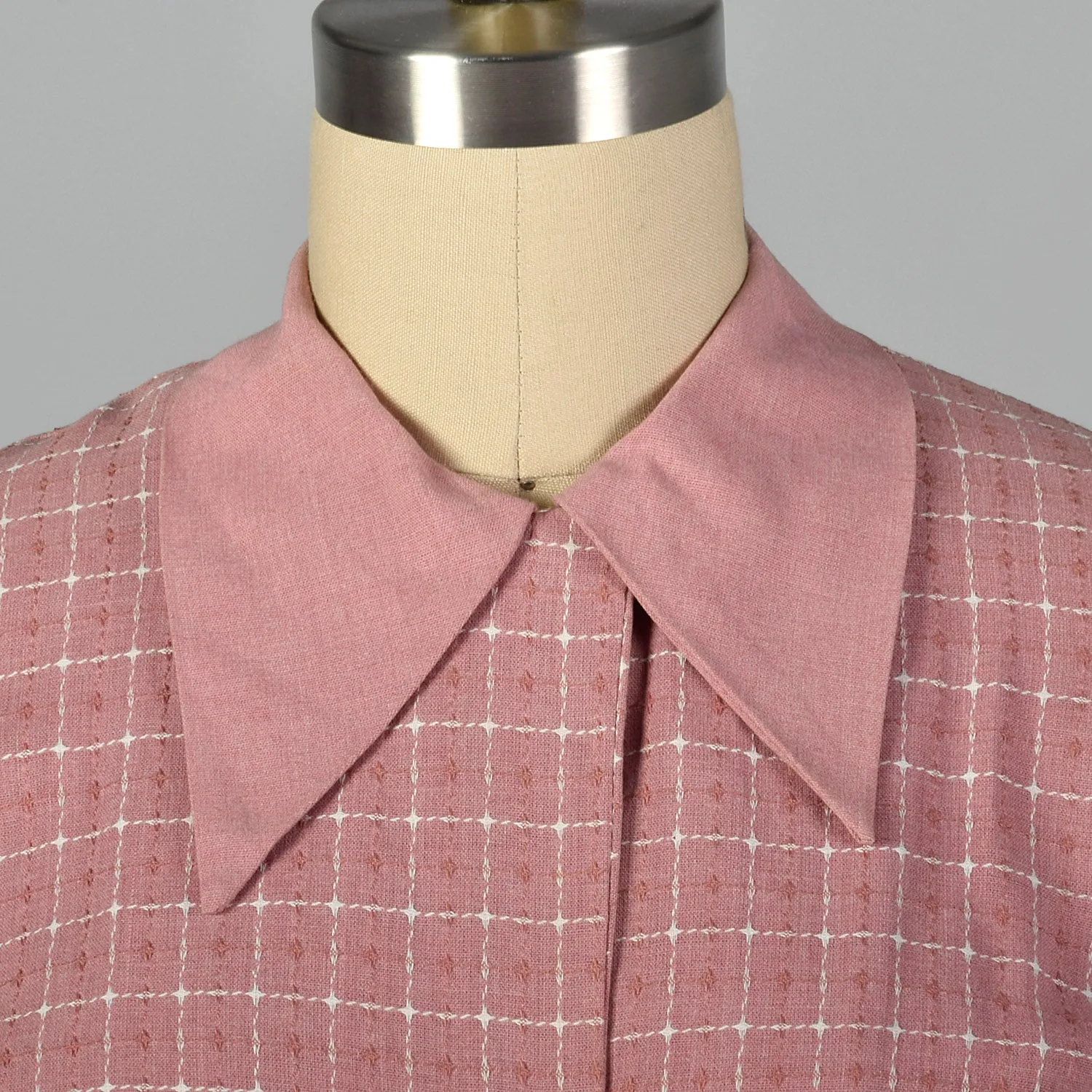 1950s Lightweight Pink Summer Skirt Suit