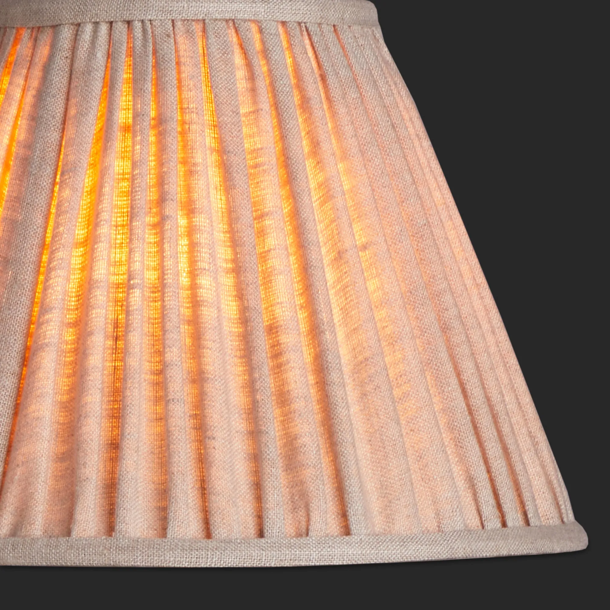 30cm empire shade in pleated natural linen