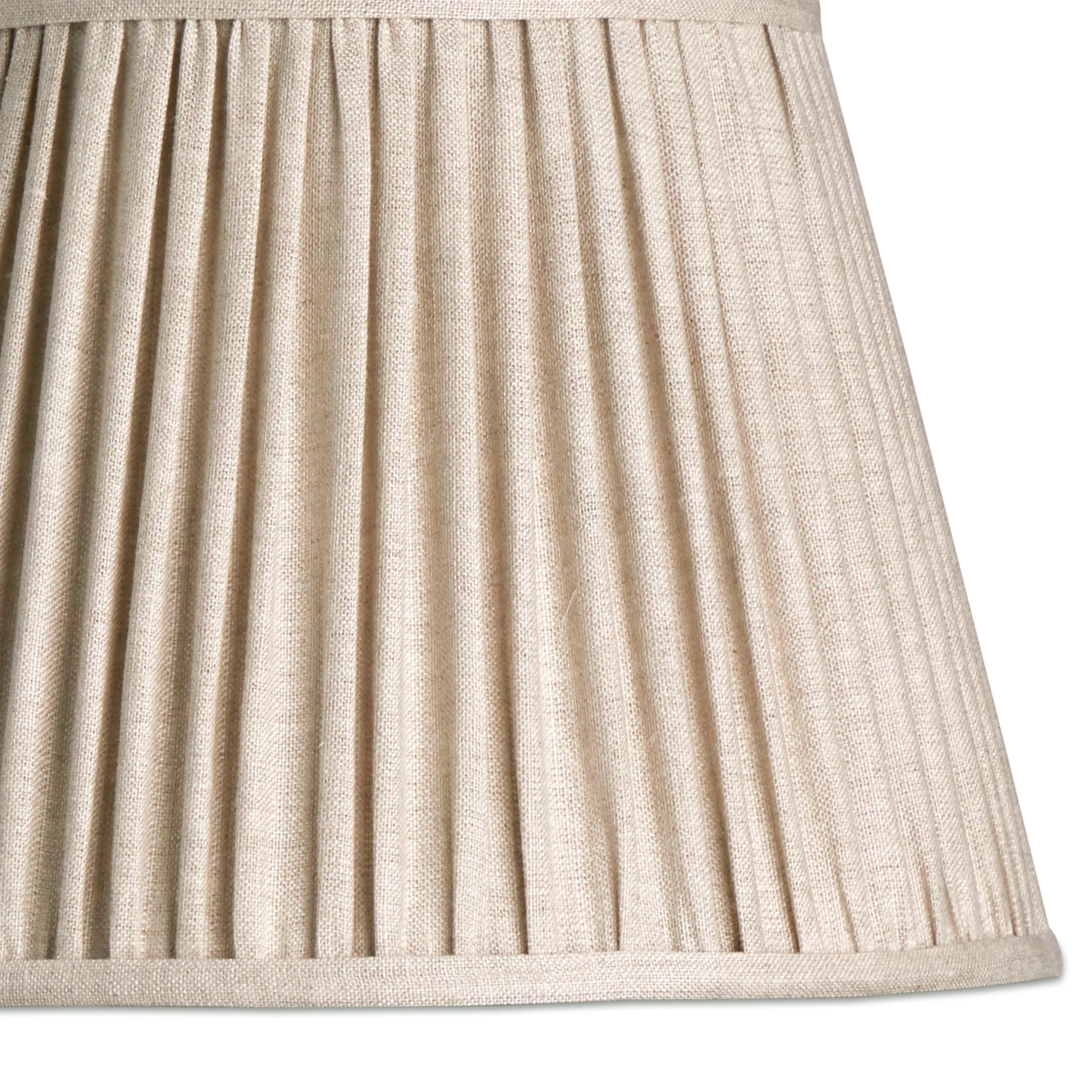 30cm straight empire shade in pleated natural linen