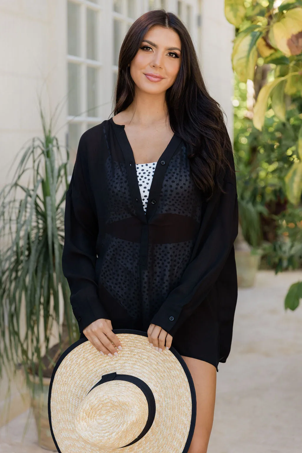 Along The Shore Black Swim Cover Up FINAL SALE