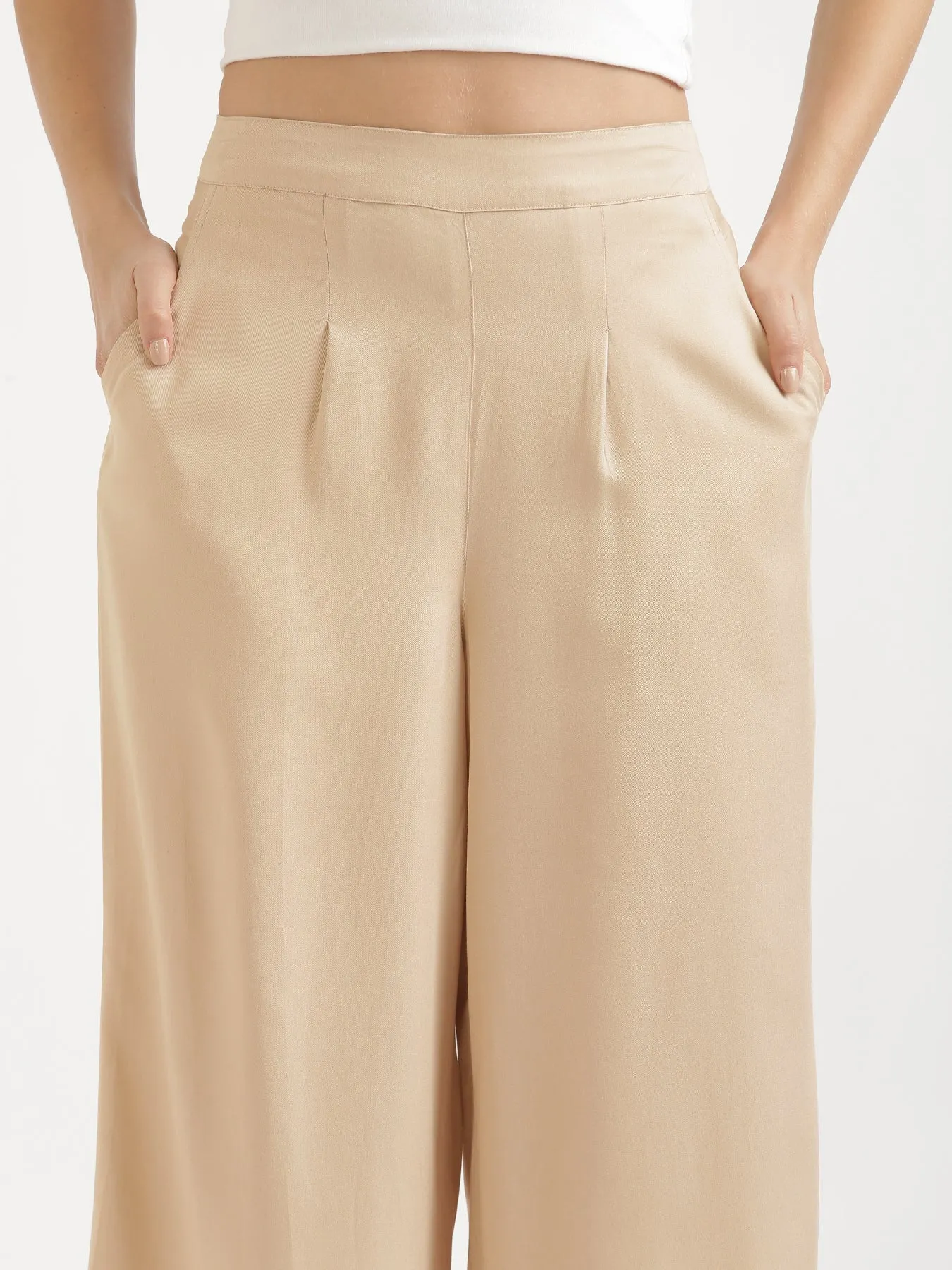 Beige Palazzo Pant