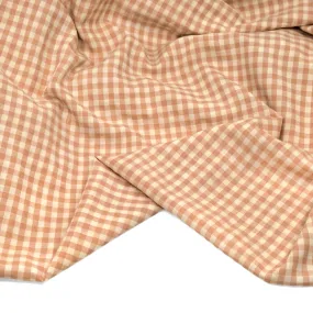 Bonbon Viscose Cotton Gingham - Apricot