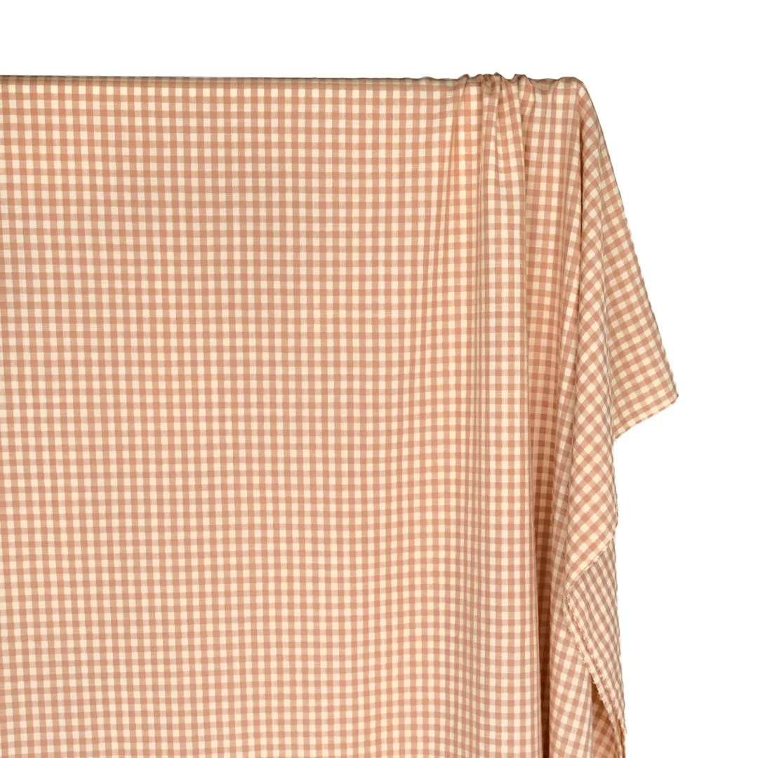 Bonbon Viscose Cotton Gingham - Apricot