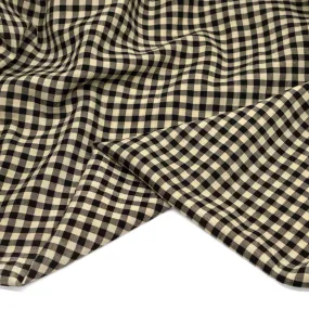Bonbon Viscose Cotton Gingham - Black