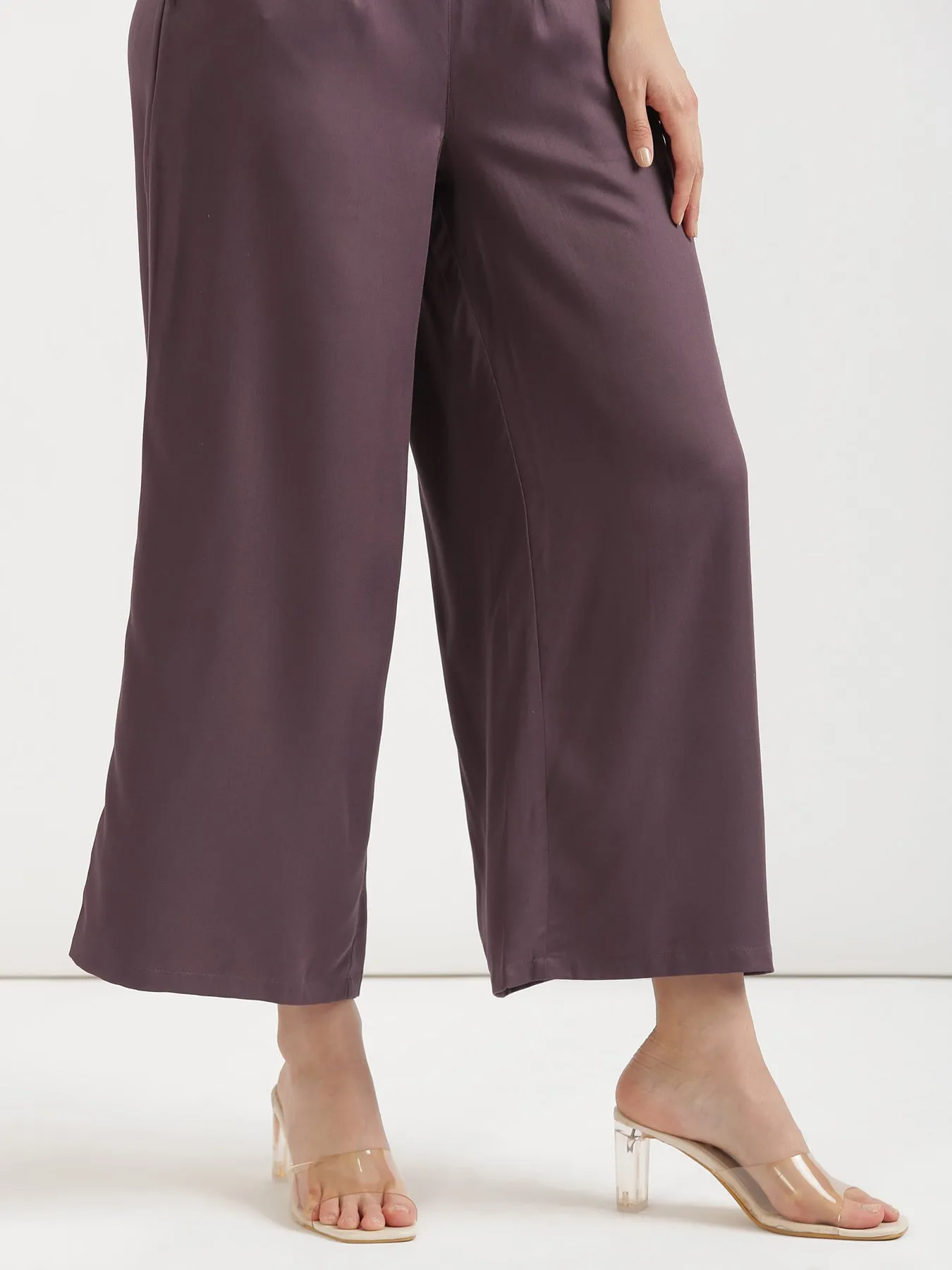 Brinjal Palazzo Pant