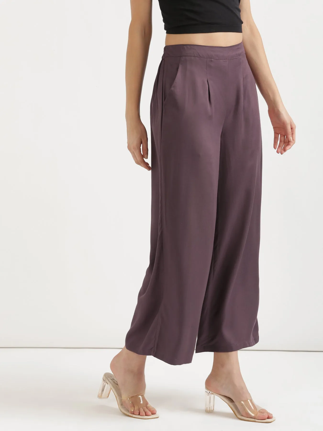 Brinjal Palazzo Pant