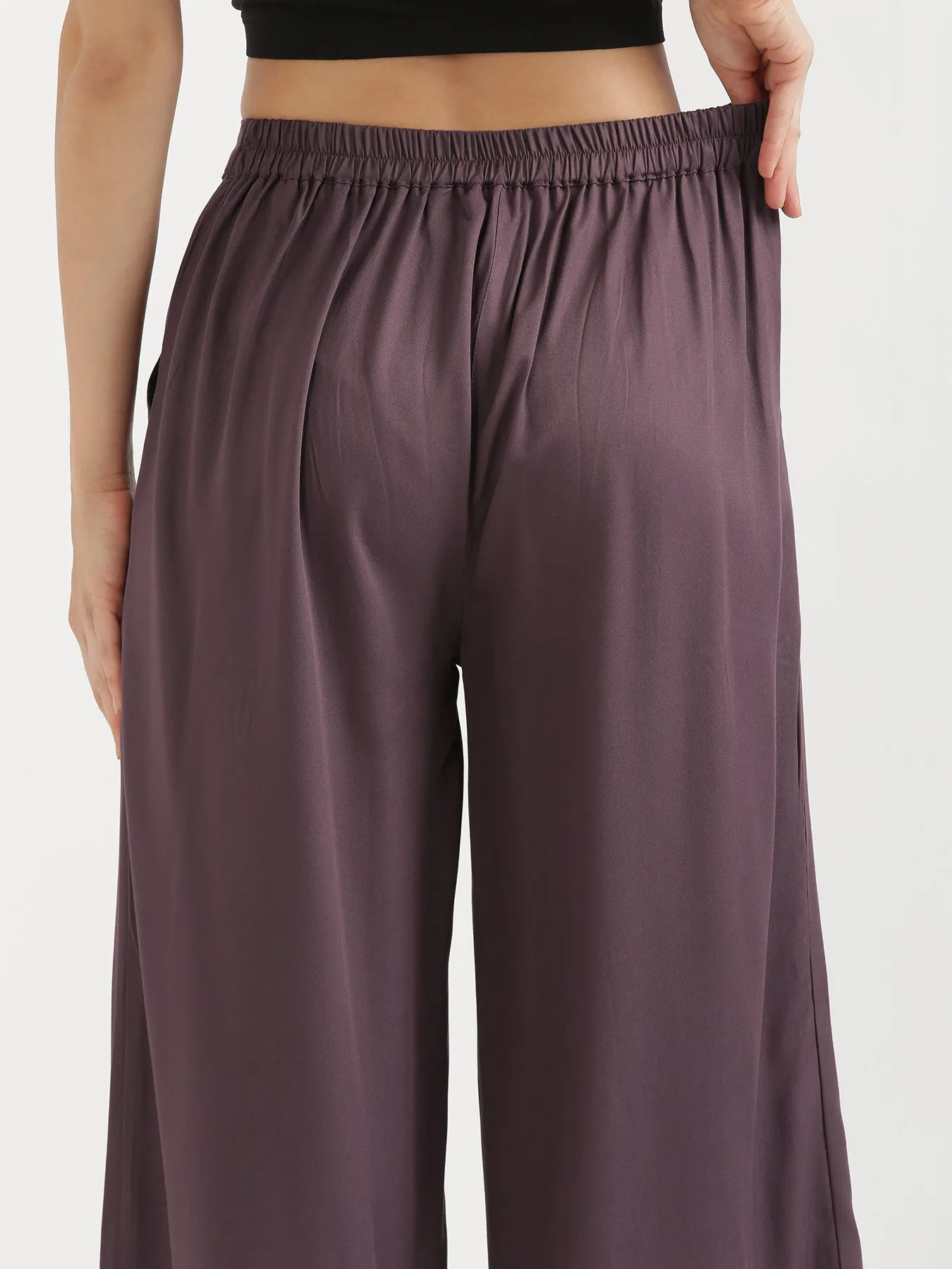 Brinjal Palazzo Pant
