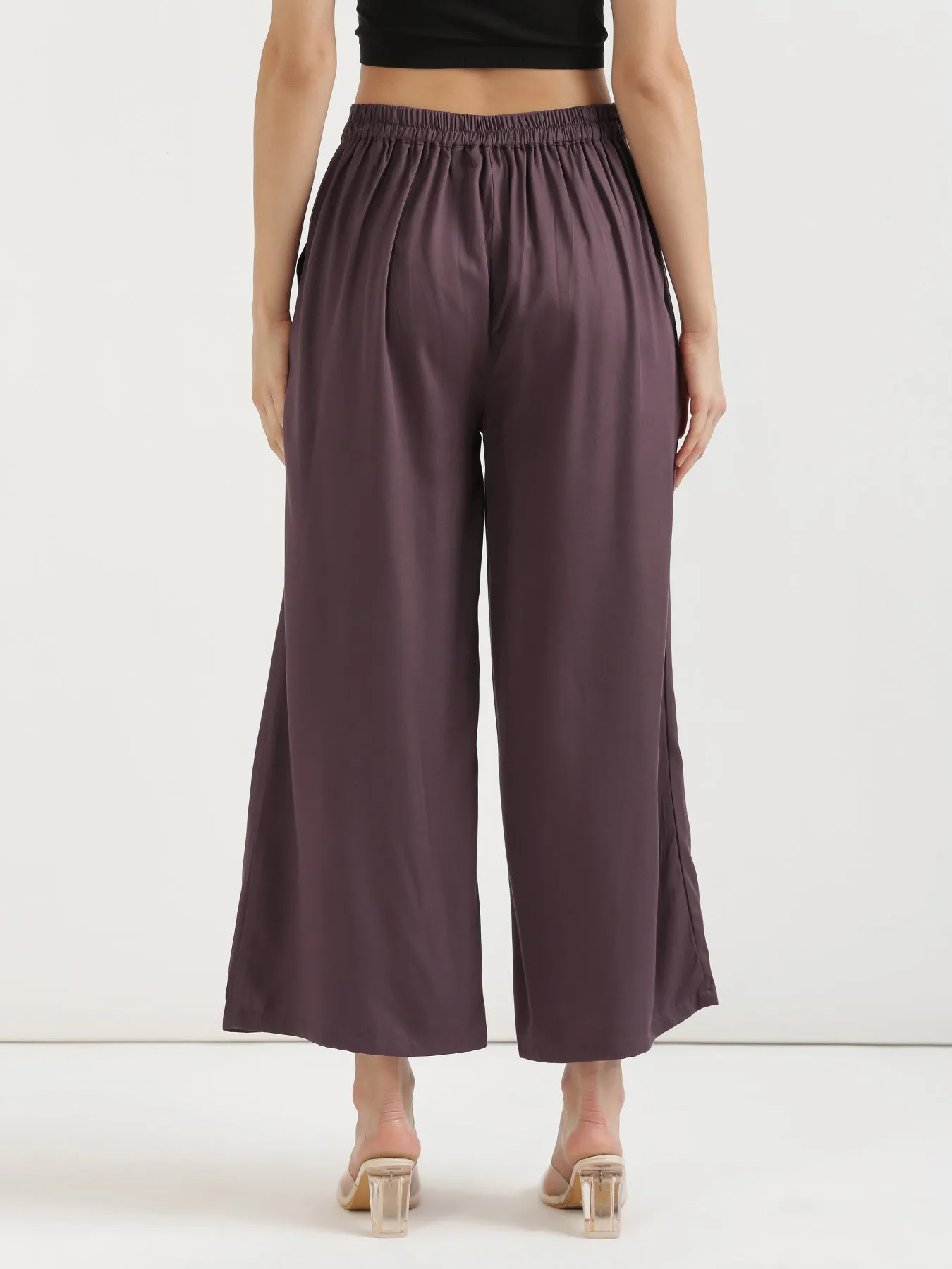 Brinjal Palazzo Pant