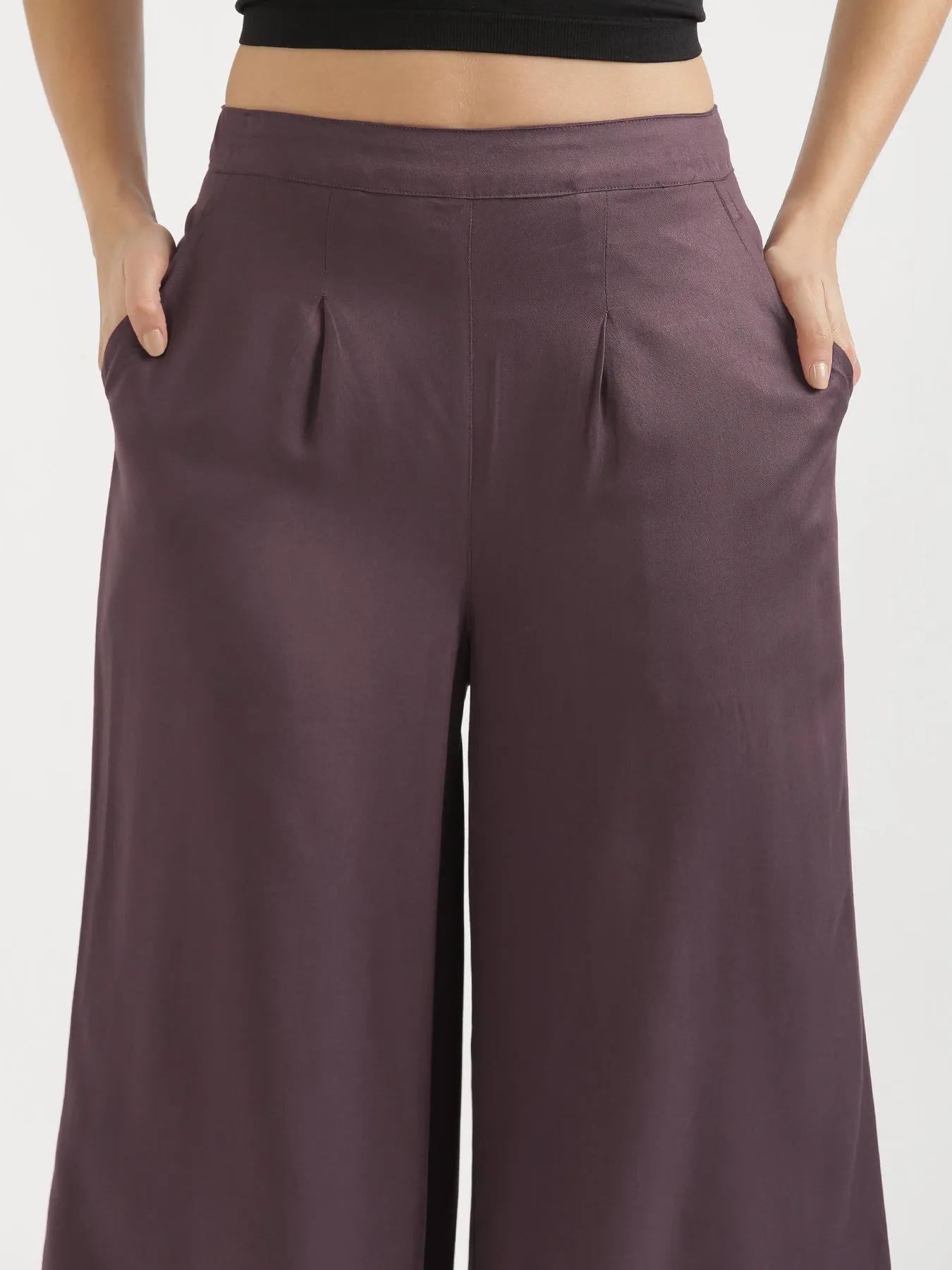 Brinjal Palazzo Pant