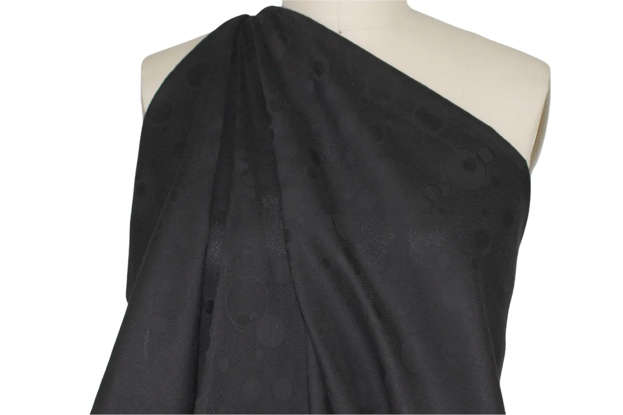 Bubble Bubble Bubble! Lightweight Cotton Jacquard - Black