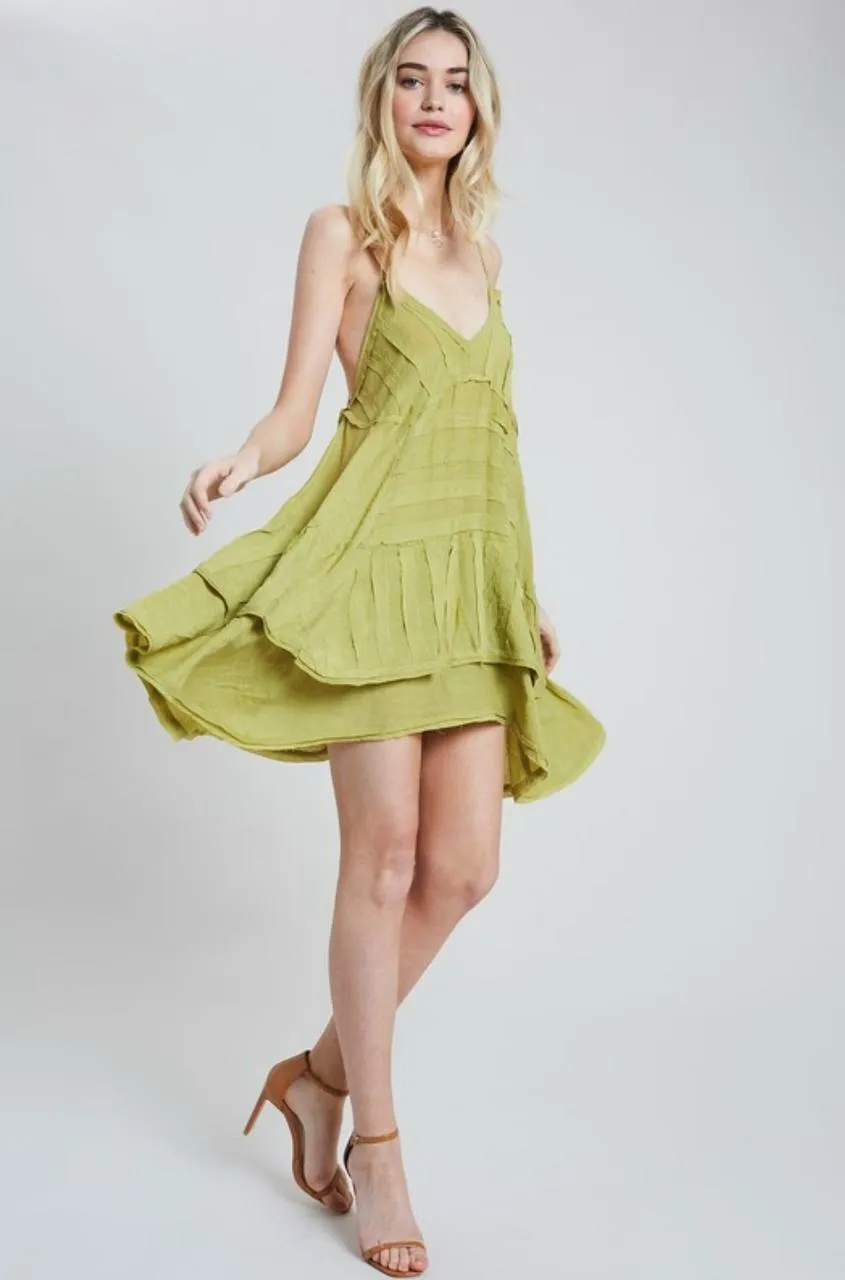 Cara Lime Swing Dress