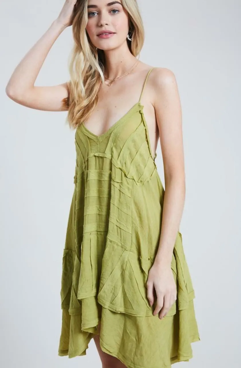 Cara Lime Swing Dress
