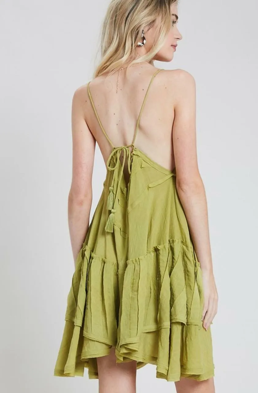 Cara Lime Swing Dress
