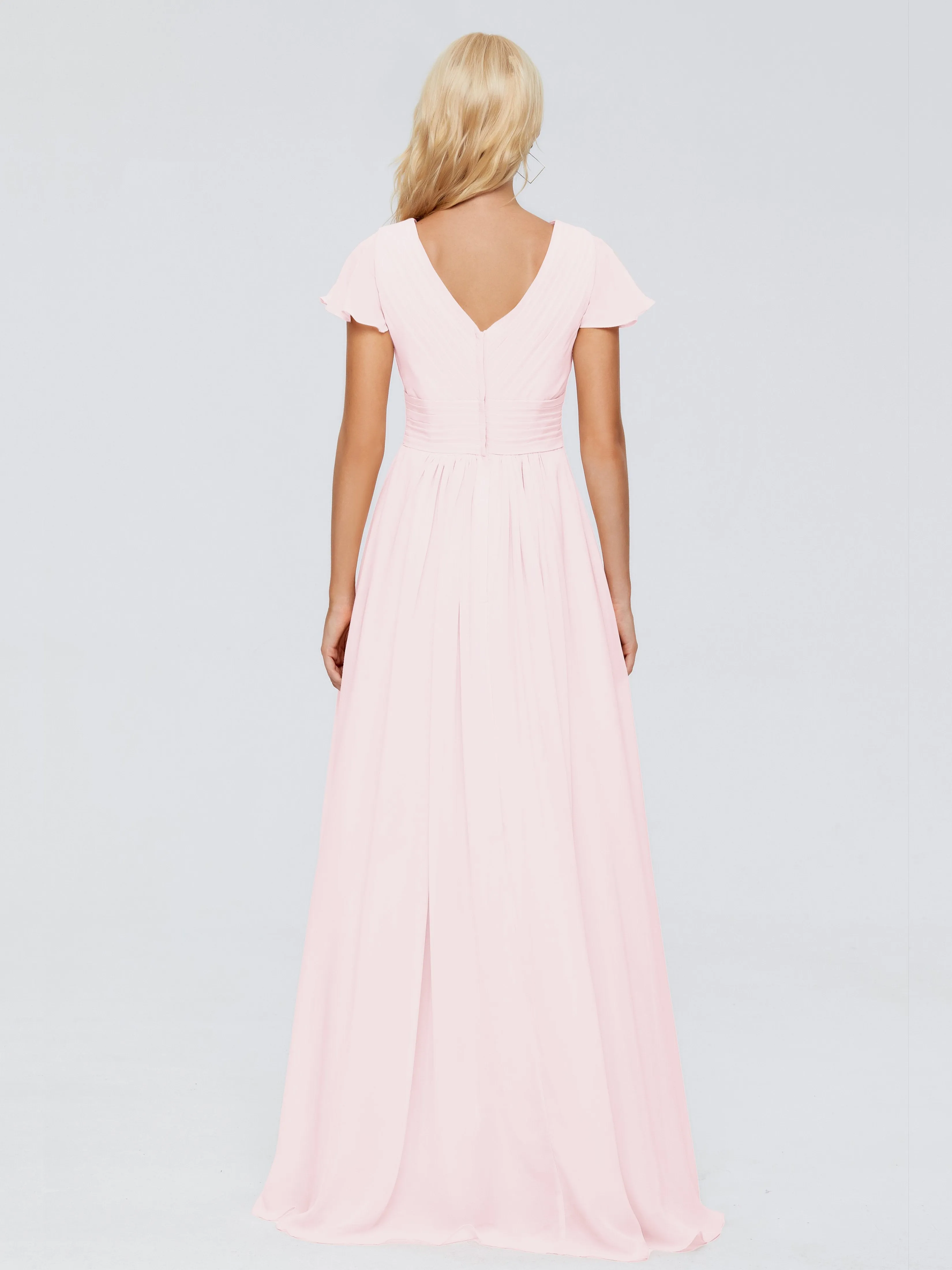 Charlie Cap Sleeves Elegant Chiffon Bridesmaid Dresses