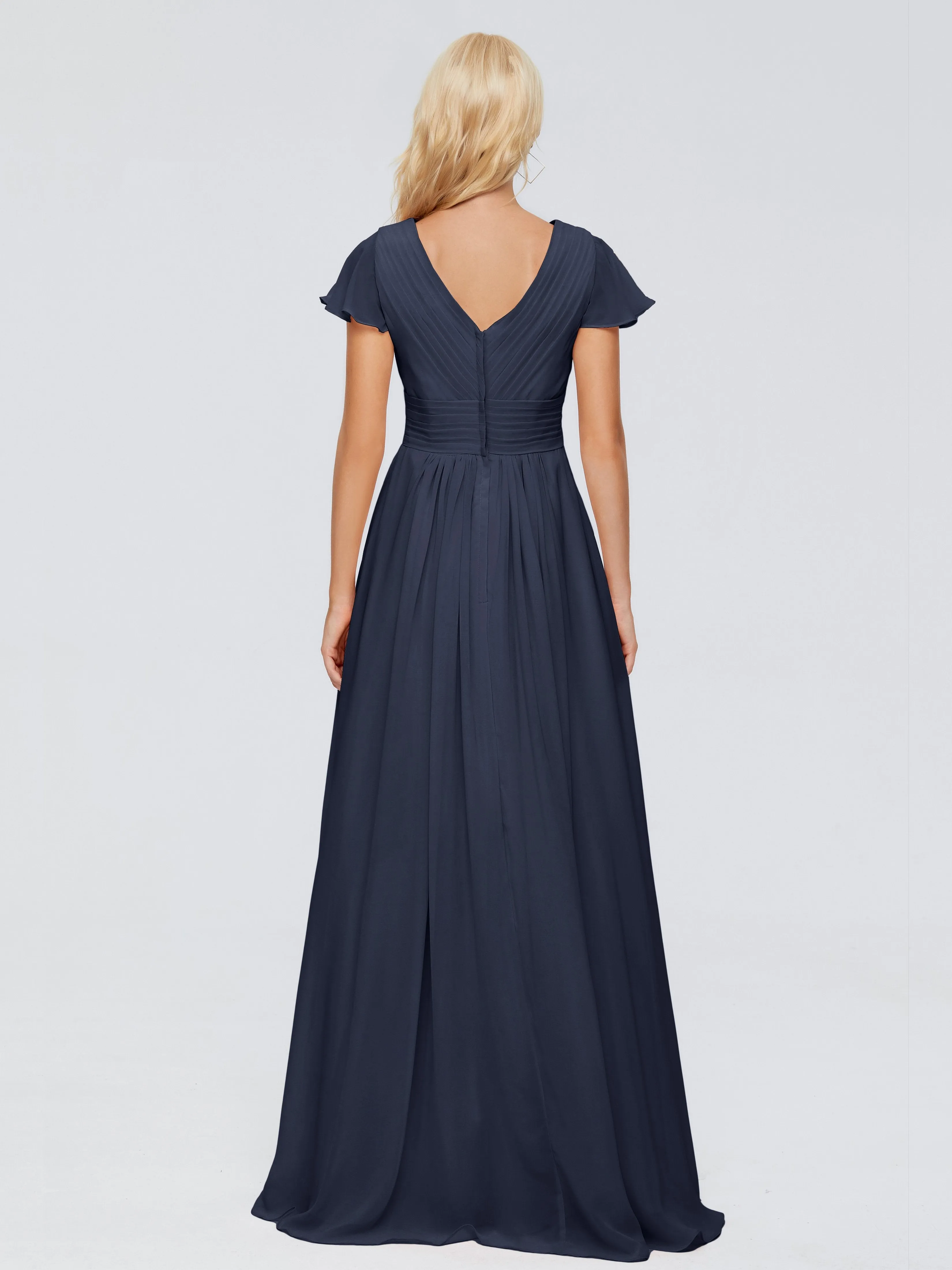 Charlie Cap Sleeves Elegant Chiffon Bridesmaid Dresses
