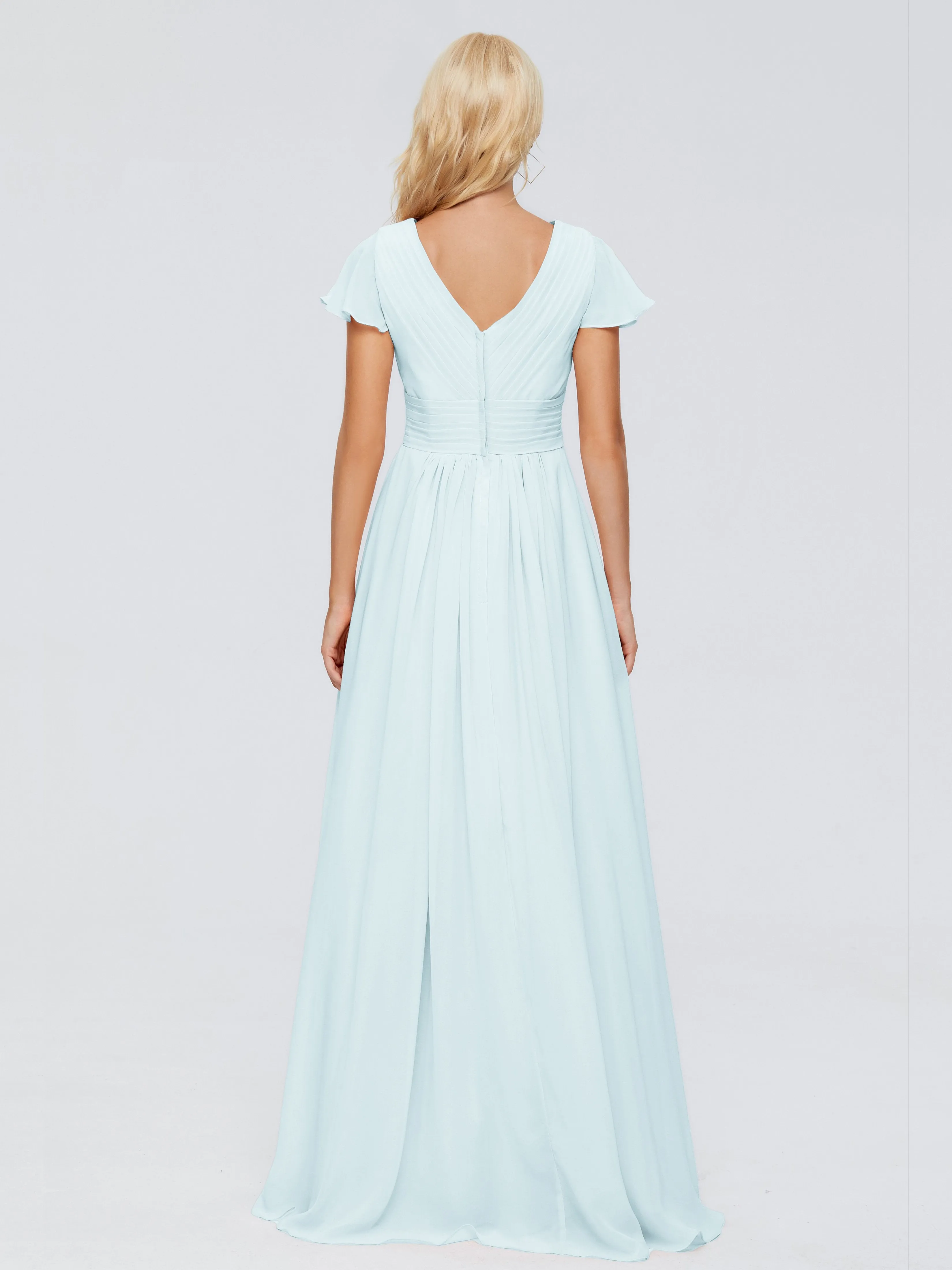 Charlie Cap Sleeves Elegant Chiffon Bridesmaid Dresses