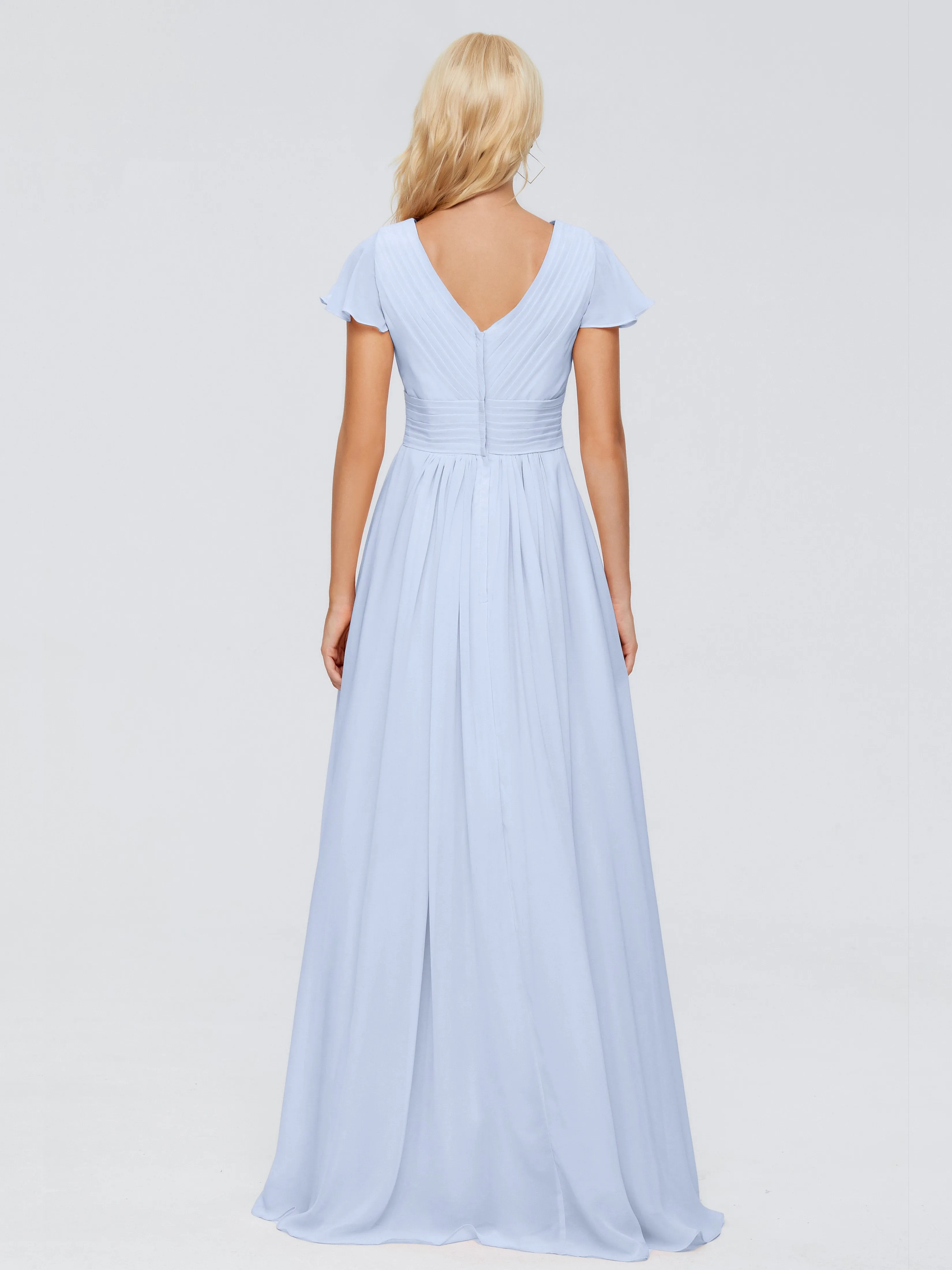 Charlie Cap Sleeves Elegant Chiffon Bridesmaid Dresses