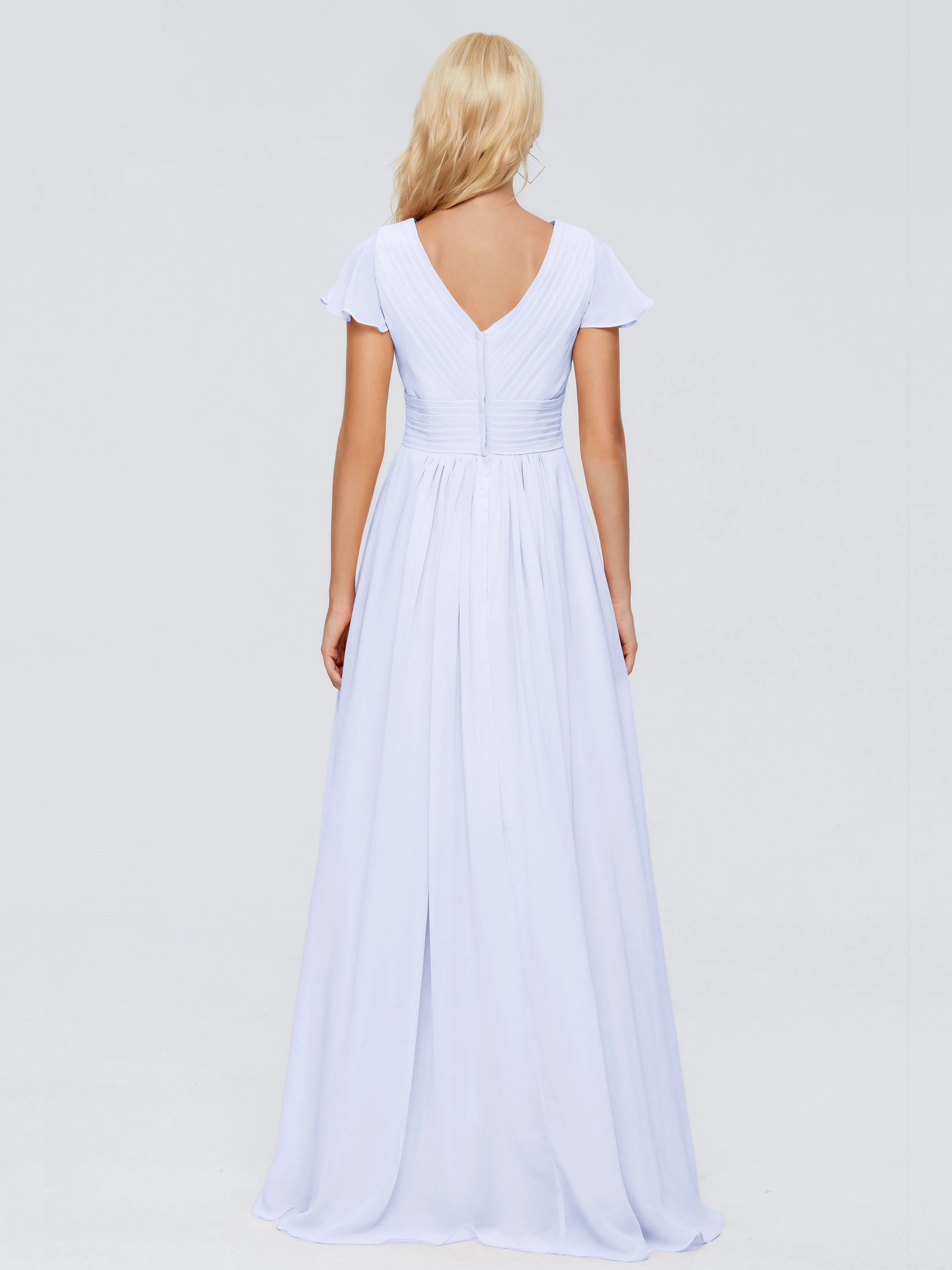 Charlie Cap Sleeves Elegant Chiffon Bridesmaid Dresses