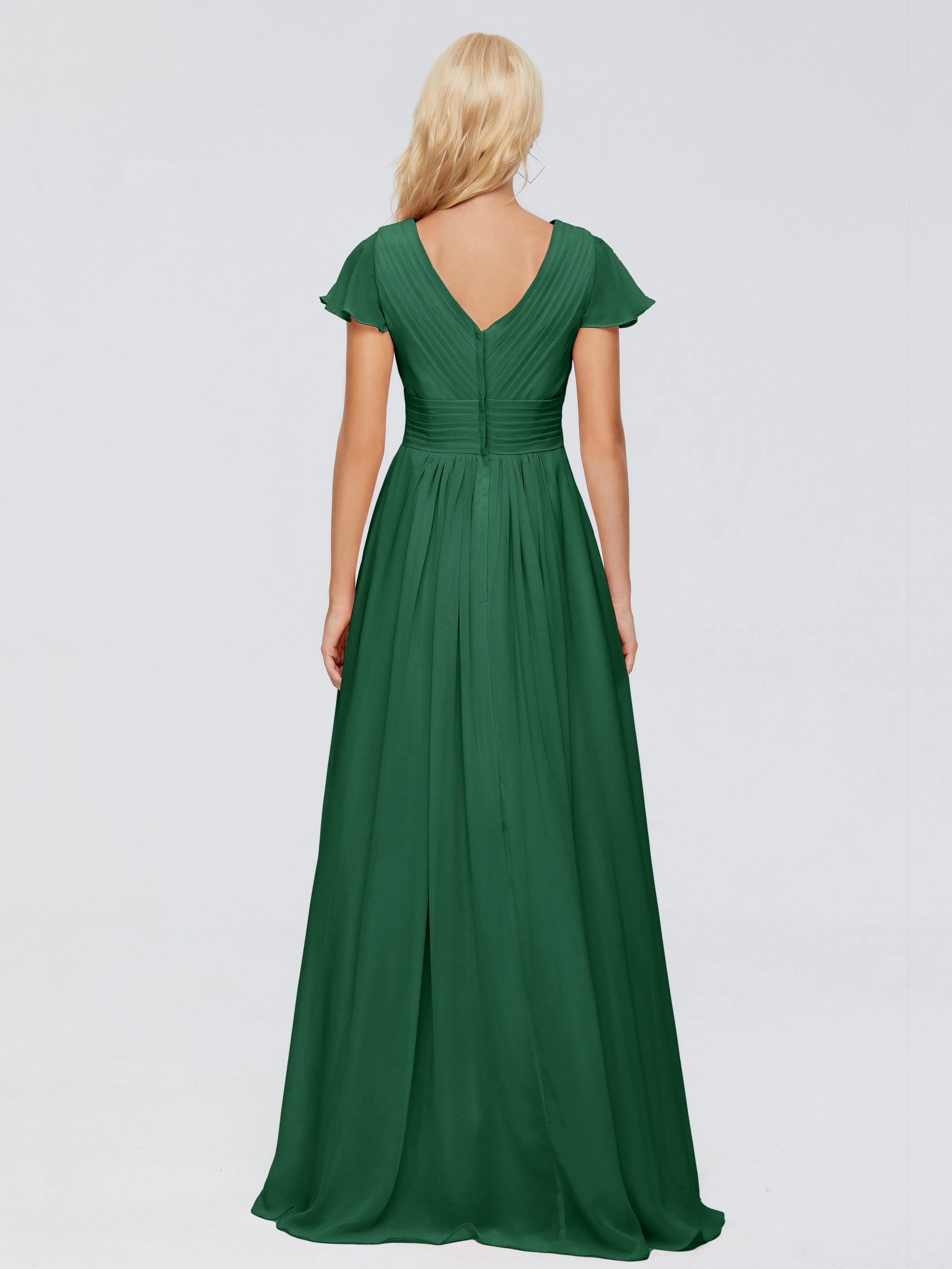 Charlie Cap Sleeves Elegant Chiffon Bridesmaid Dresses