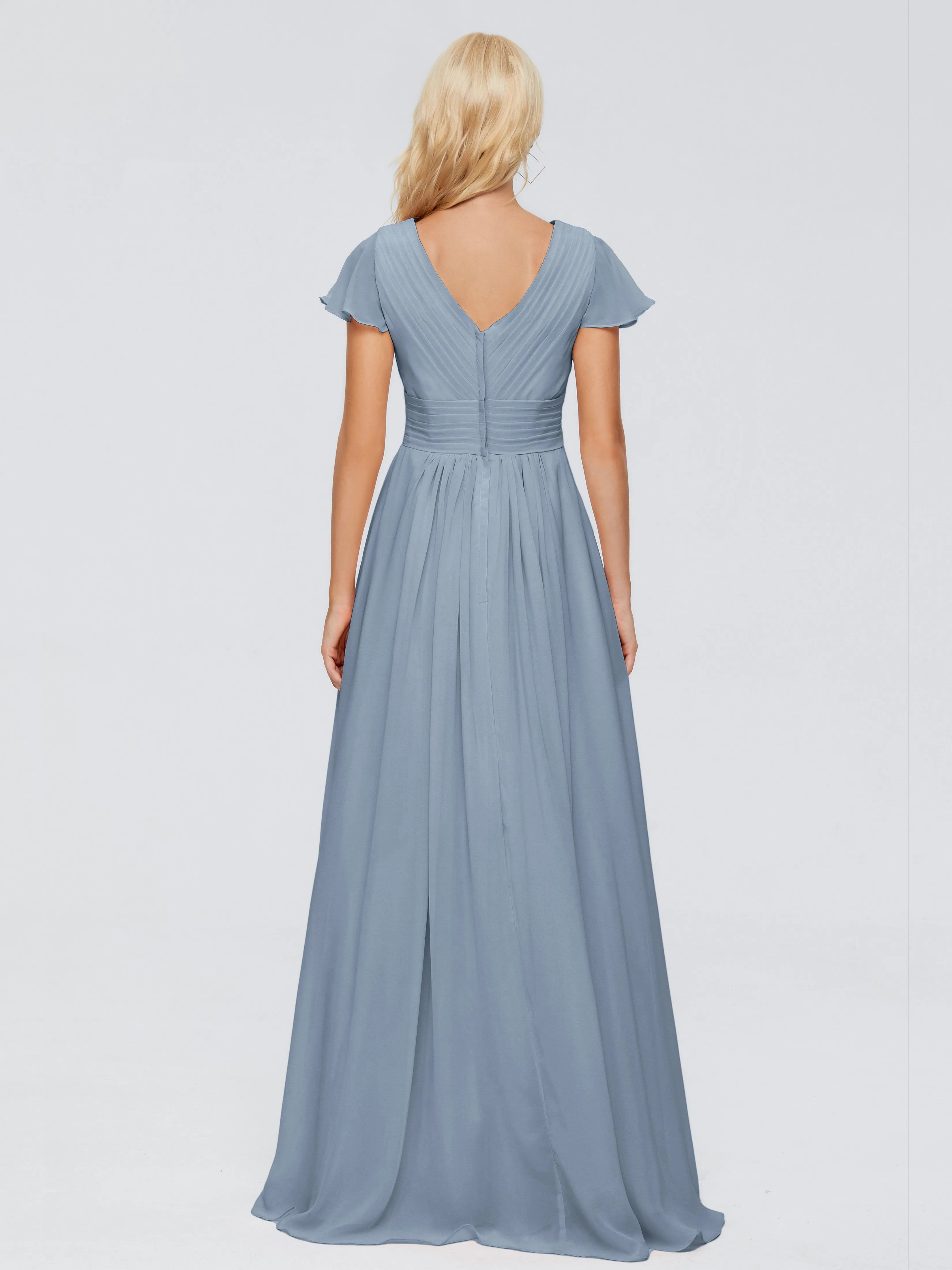 Charlie Cap Sleeves Elegant Chiffon Bridesmaid Dresses