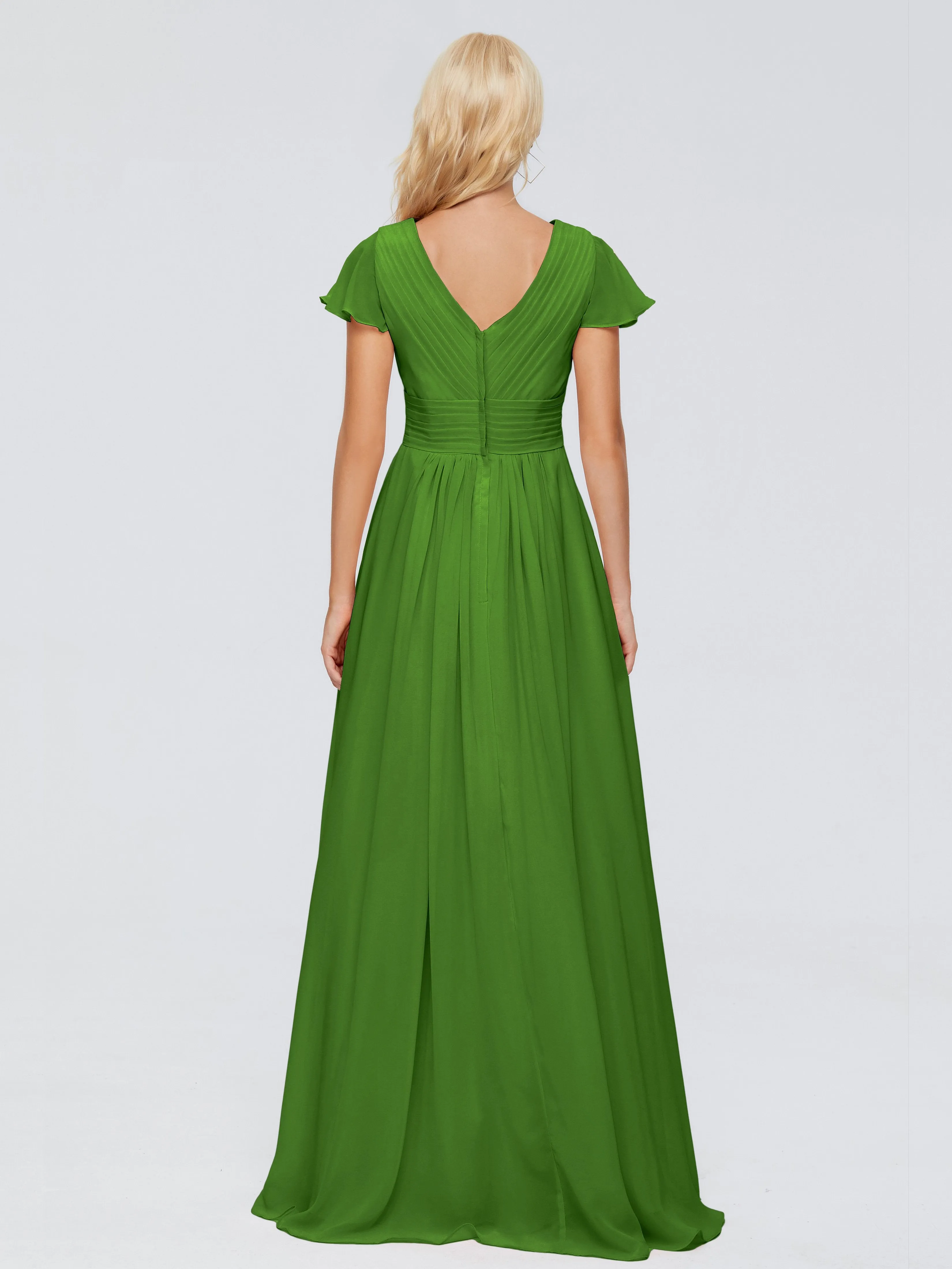 Charlie Cap Sleeves Elegant Chiffon Bridesmaid Dresses