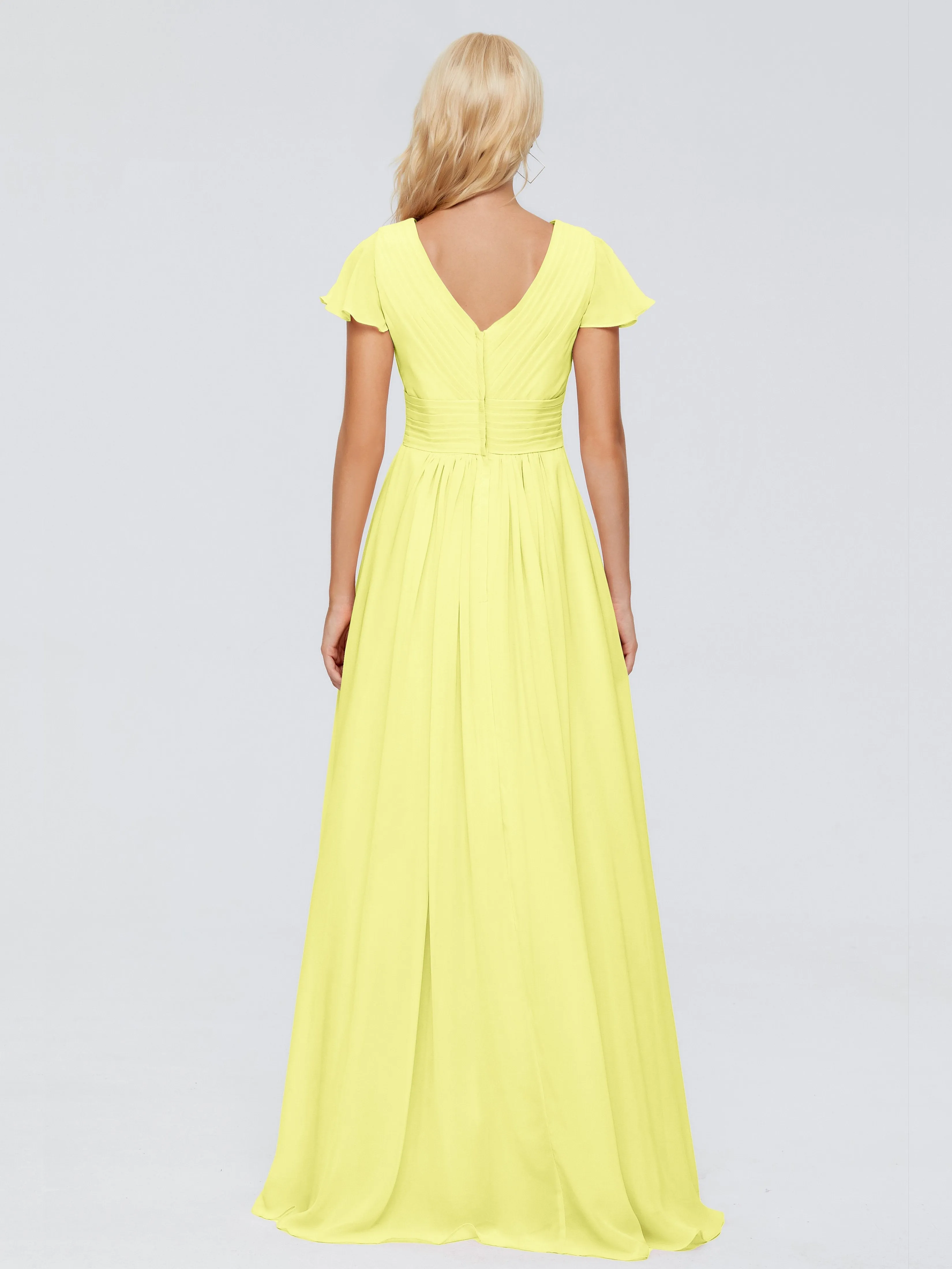 Charlie Cap Sleeves Elegant Chiffon Bridesmaid Dresses