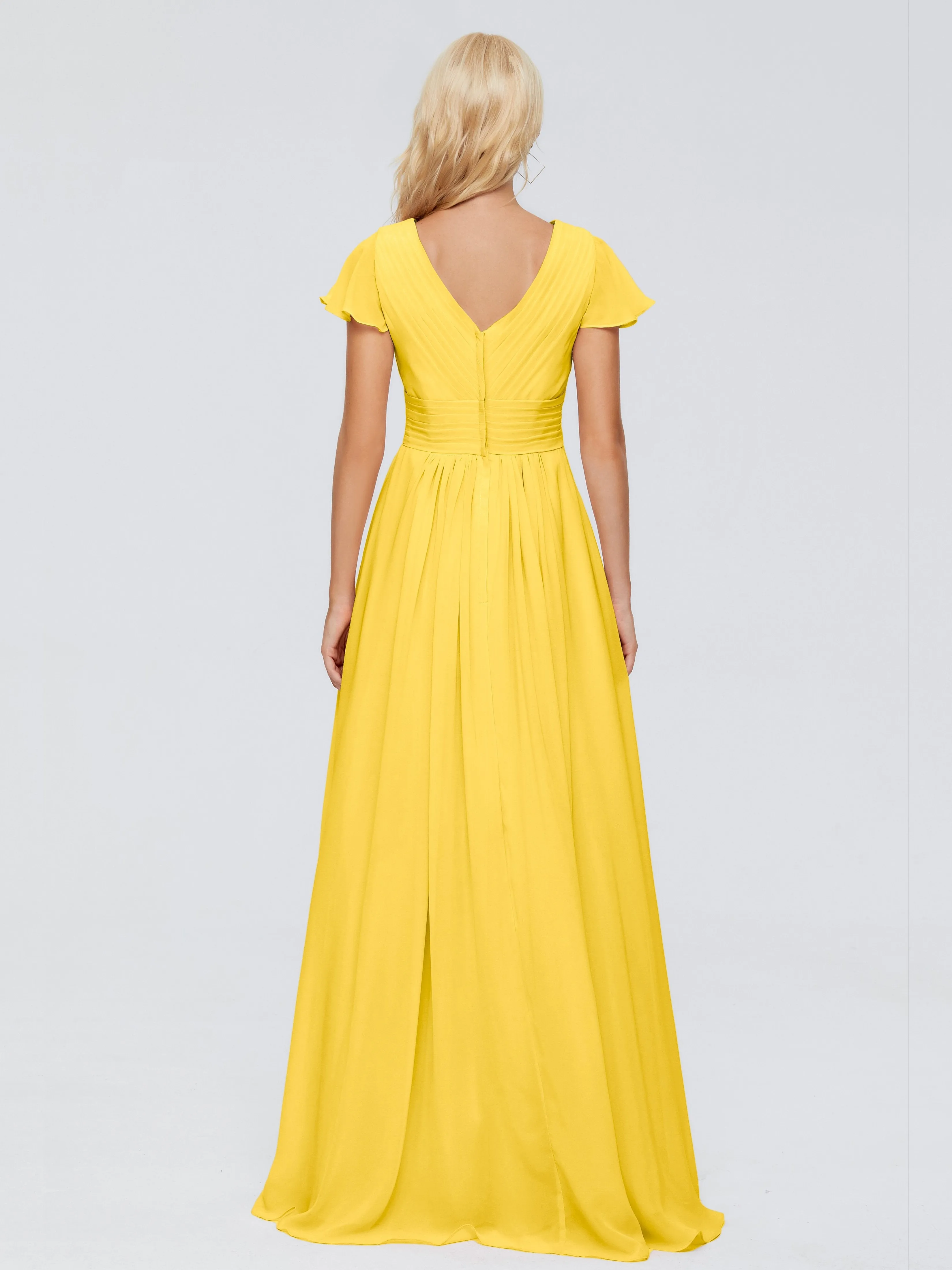 Charlie Cap Sleeves Elegant Chiffon Bridesmaid Dresses