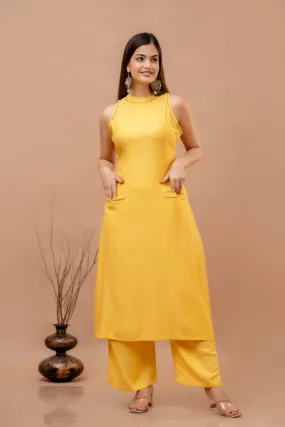 Cotton Dobby Kurti with Palazzo Set