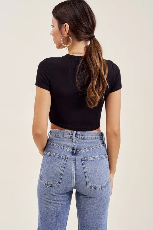 Crys Crop Top - Black [S-L]