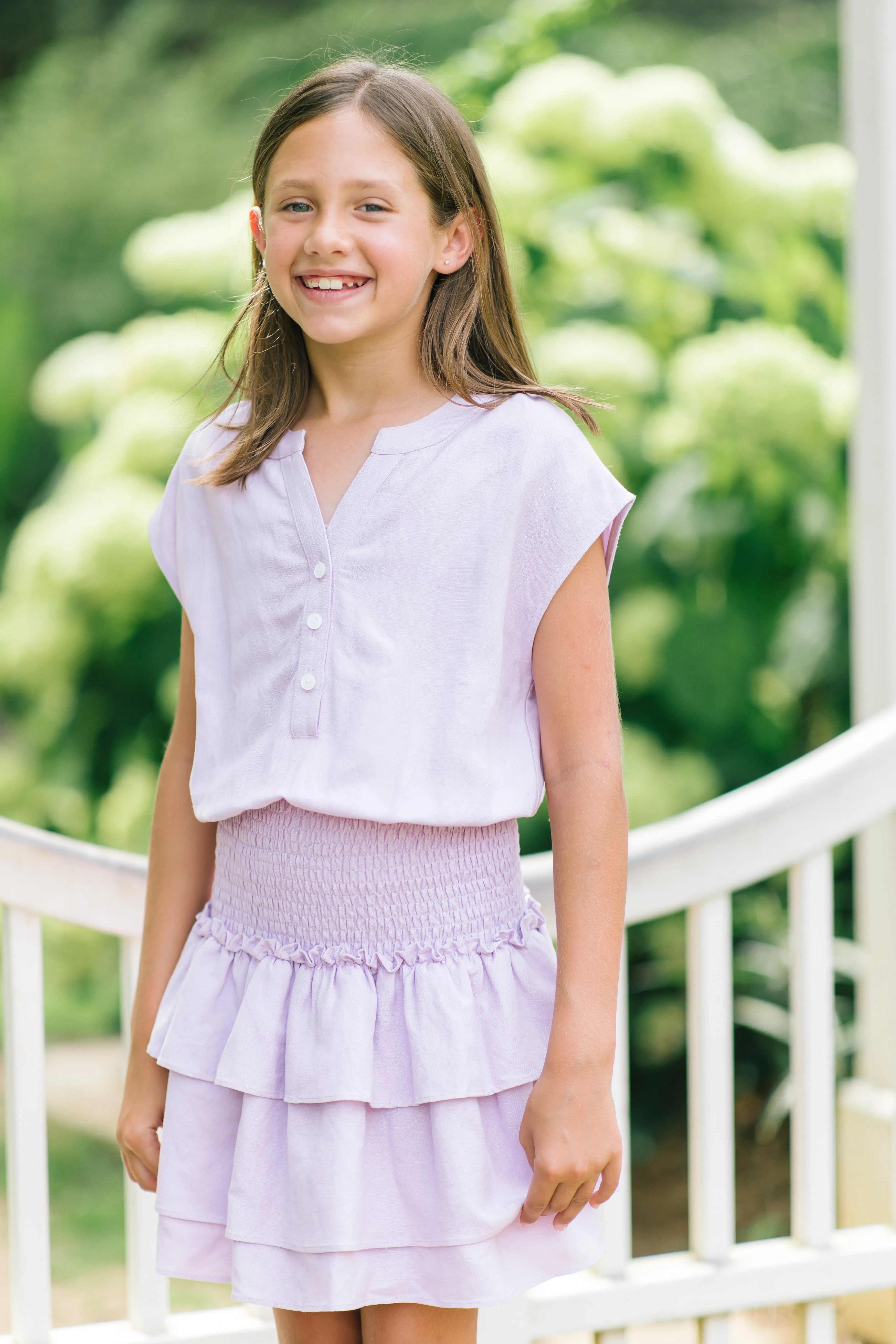 Drew Dress- Wisteria Linen