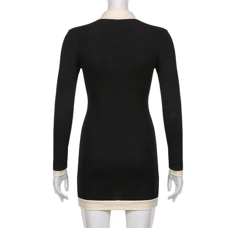 Elegant Black Alt Long Sleeve Dress