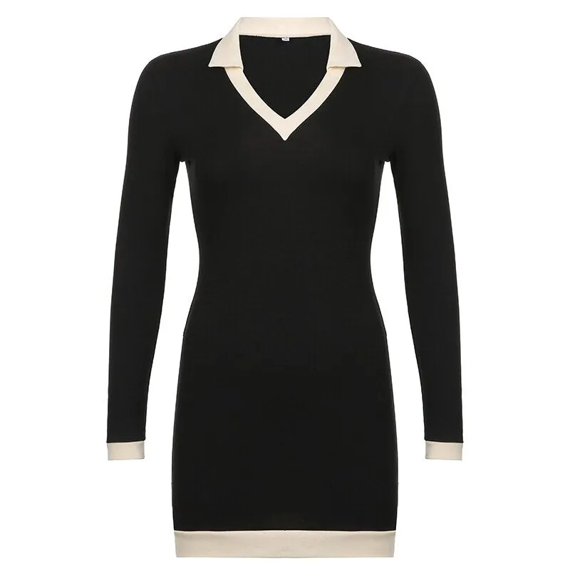 Elegant Black Alt Long Sleeve Dress