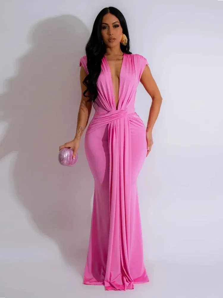 Elegant Ruched Bodycon Dress