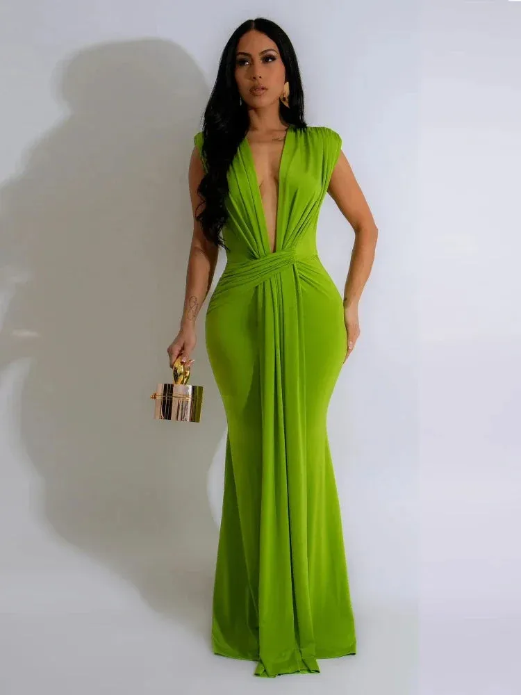 Elegant Ruched Bodycon Dress
