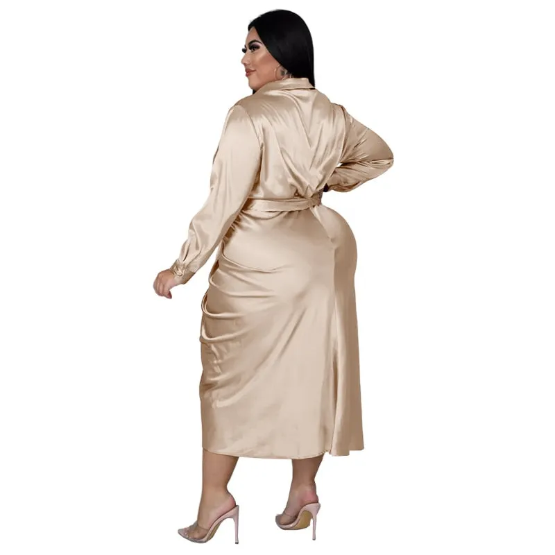 Elegant Satin Midi Dresses