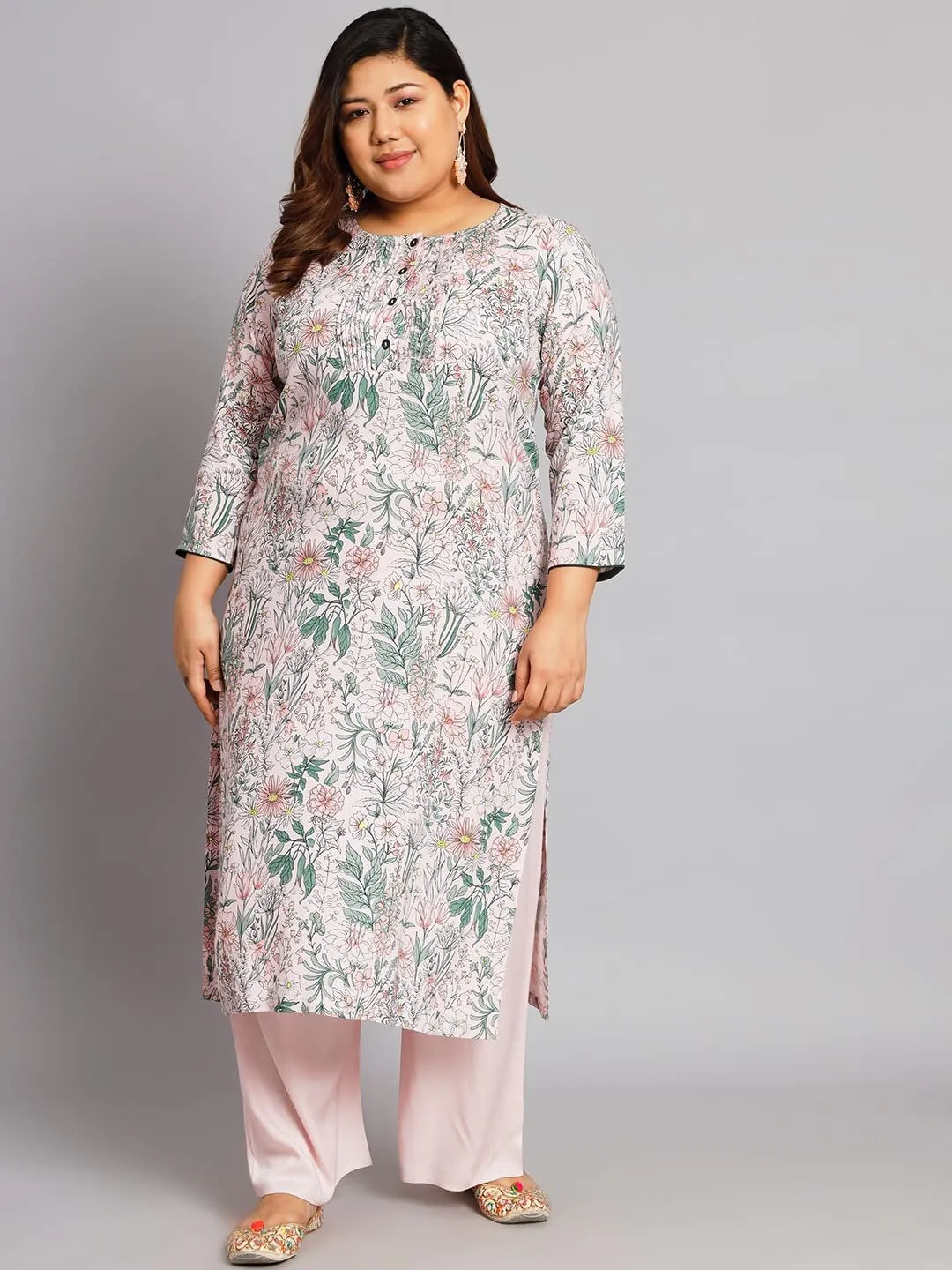 Embrace Elegance and Comfort with Our Plus Size Women's Baby Pink Collection