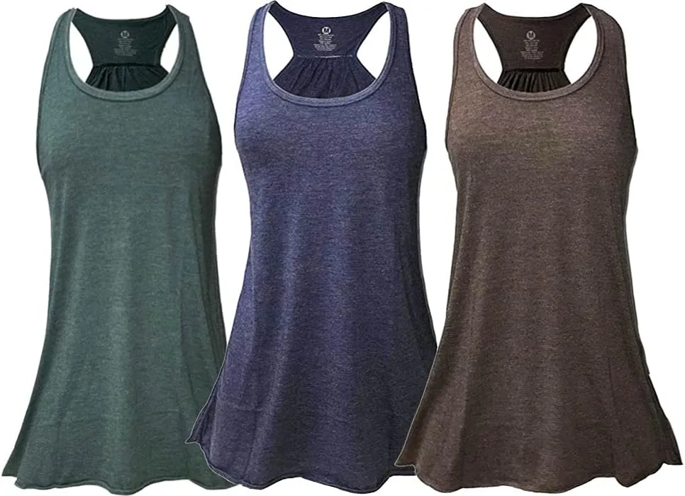 Epic MMA Gear Flowy Racerback Tank Top, Regular and Plus Sizes Pack of 3