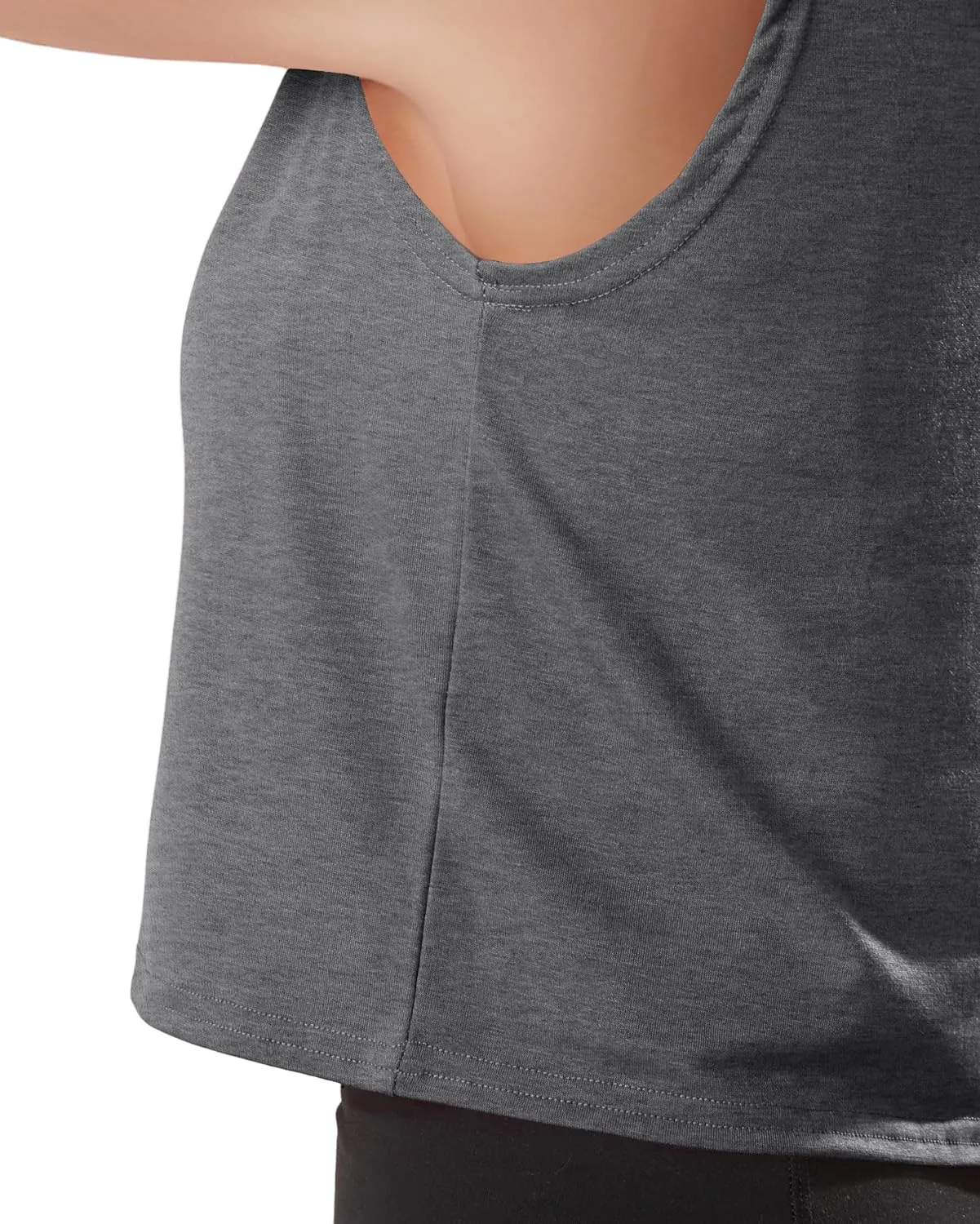 GIVON Womens Actvicewear Sleeveless Hoodie Crop Tank Tops Workout Sweatshirt