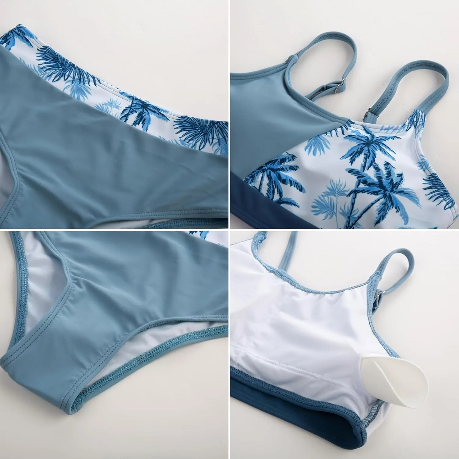 GRACE KARIN Girls Swimsuit 3 Piece Bathing Suit Bikini Set with Drawstring Cover Up Beach Swimwear Size 5-12