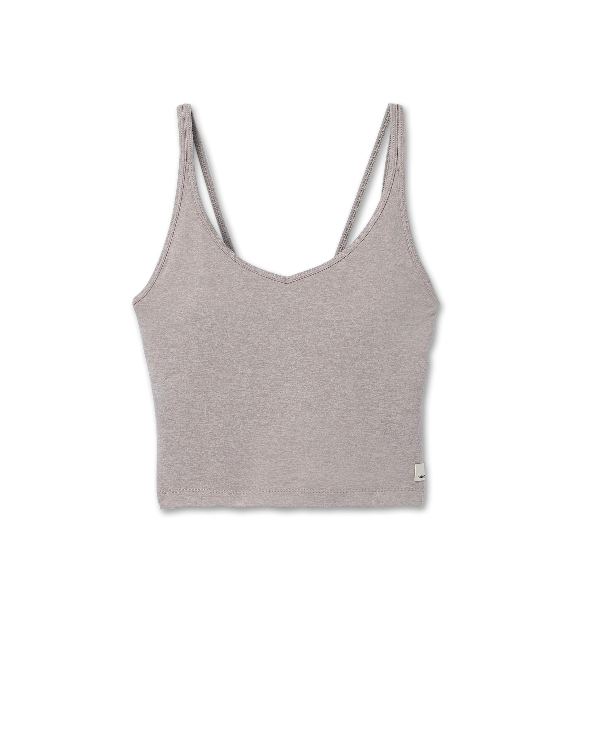 Halo Performance Crop Top in Soft Pewter Heather