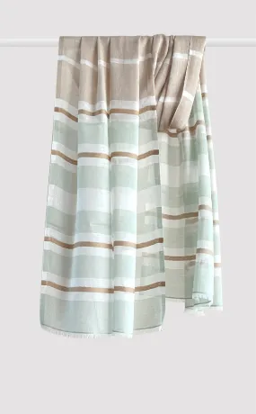 Khaki Cotton Linen Stole