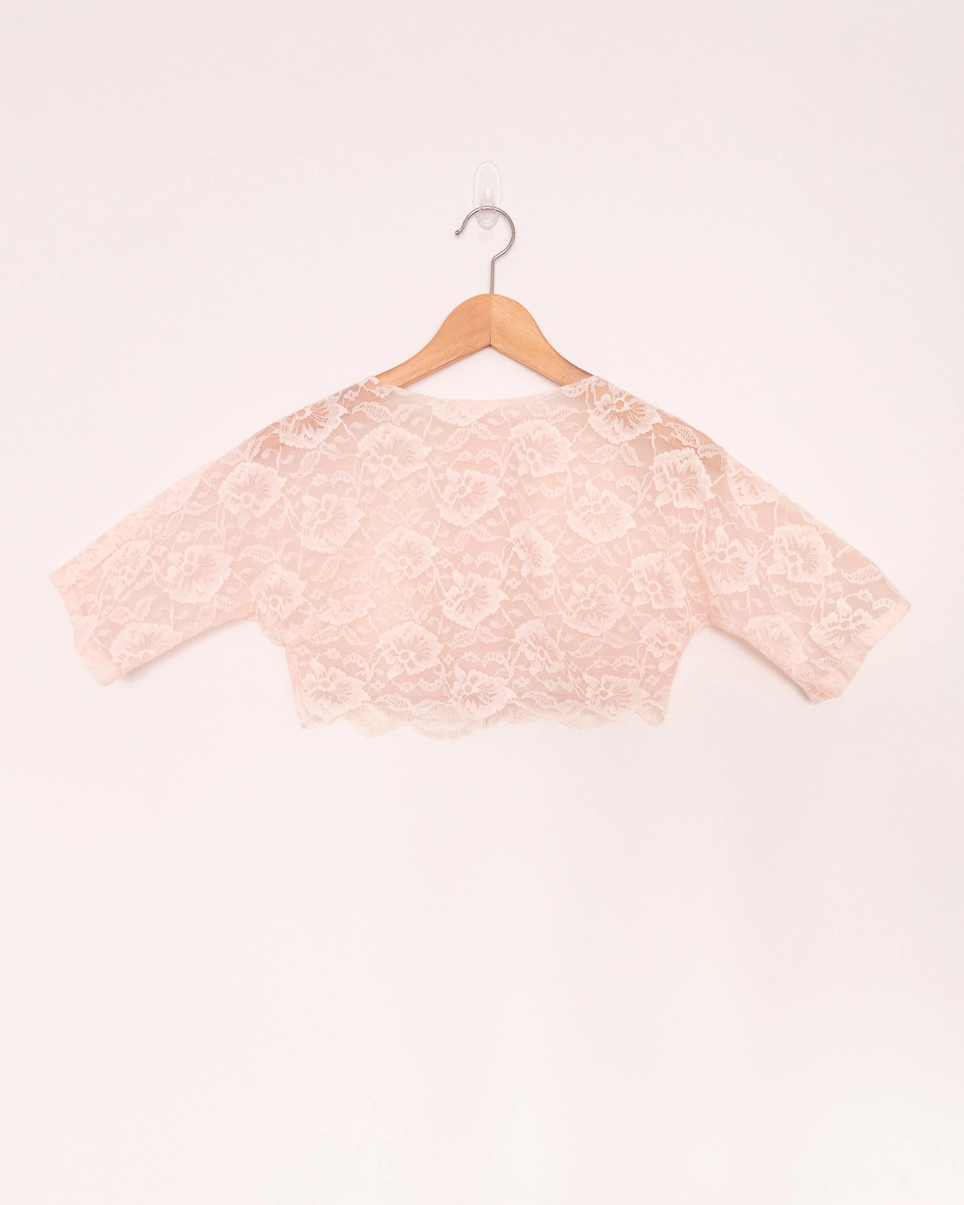 Lace Rose Crop Top Pink
