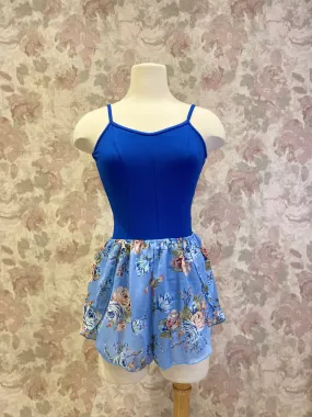 Ladies Light Blue Floral Print Shorts