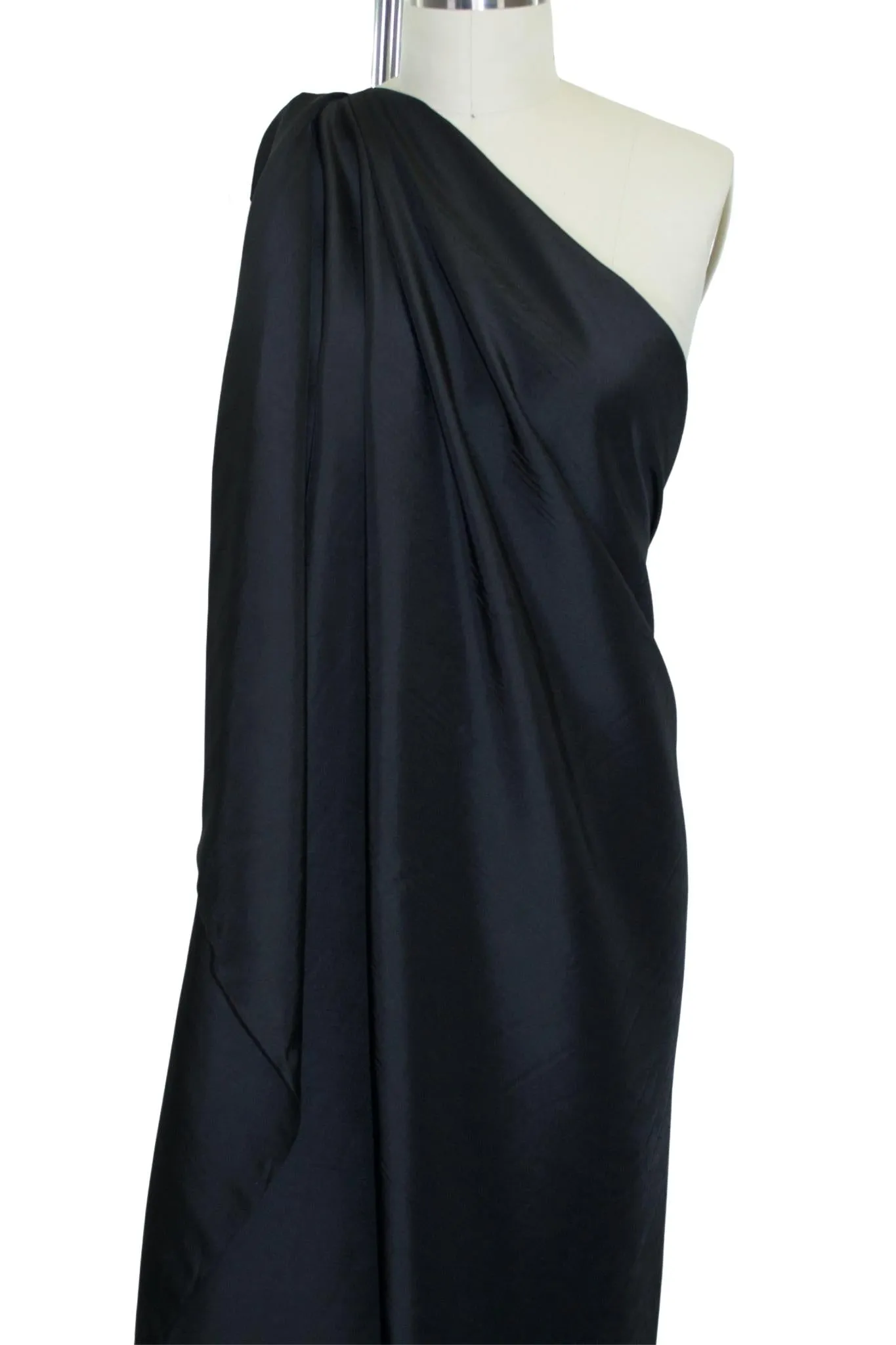 Lightweight Italian Silk Faille - Black