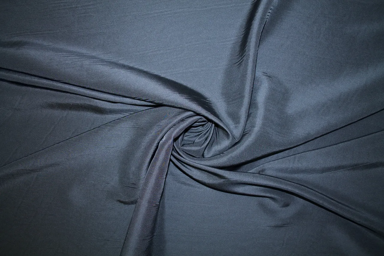 Lightweight Italian Silk Faille - Black