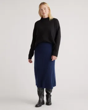 Lightweight Mongolian Cashmere Midi Skirt