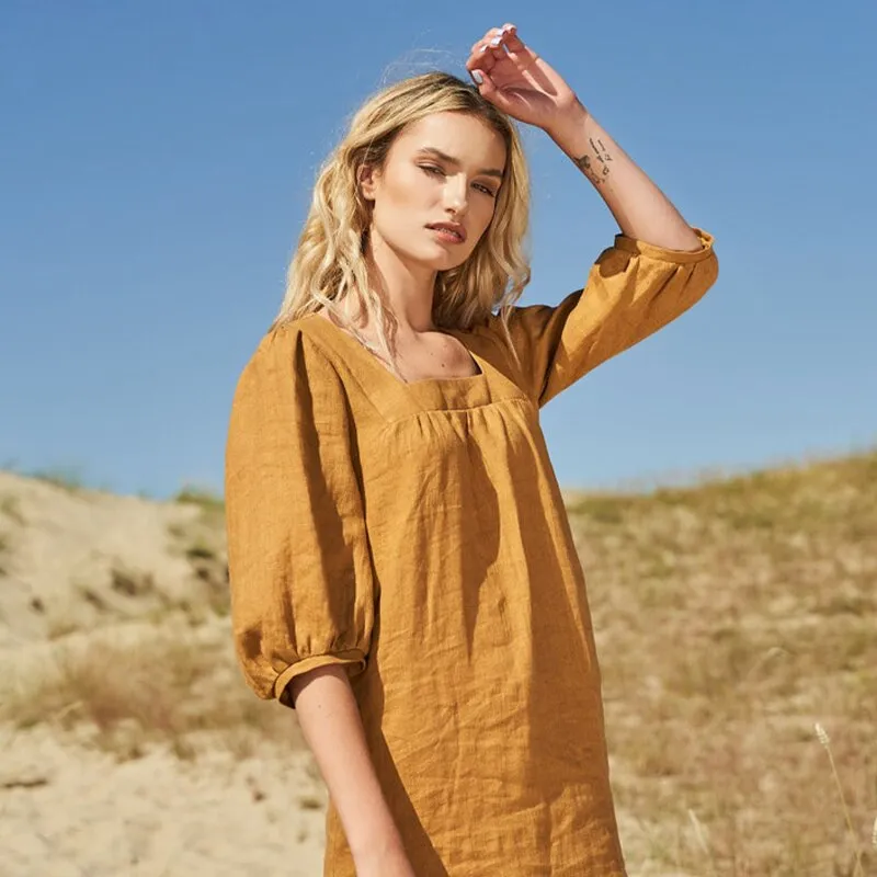Linen Boho Chic Dress