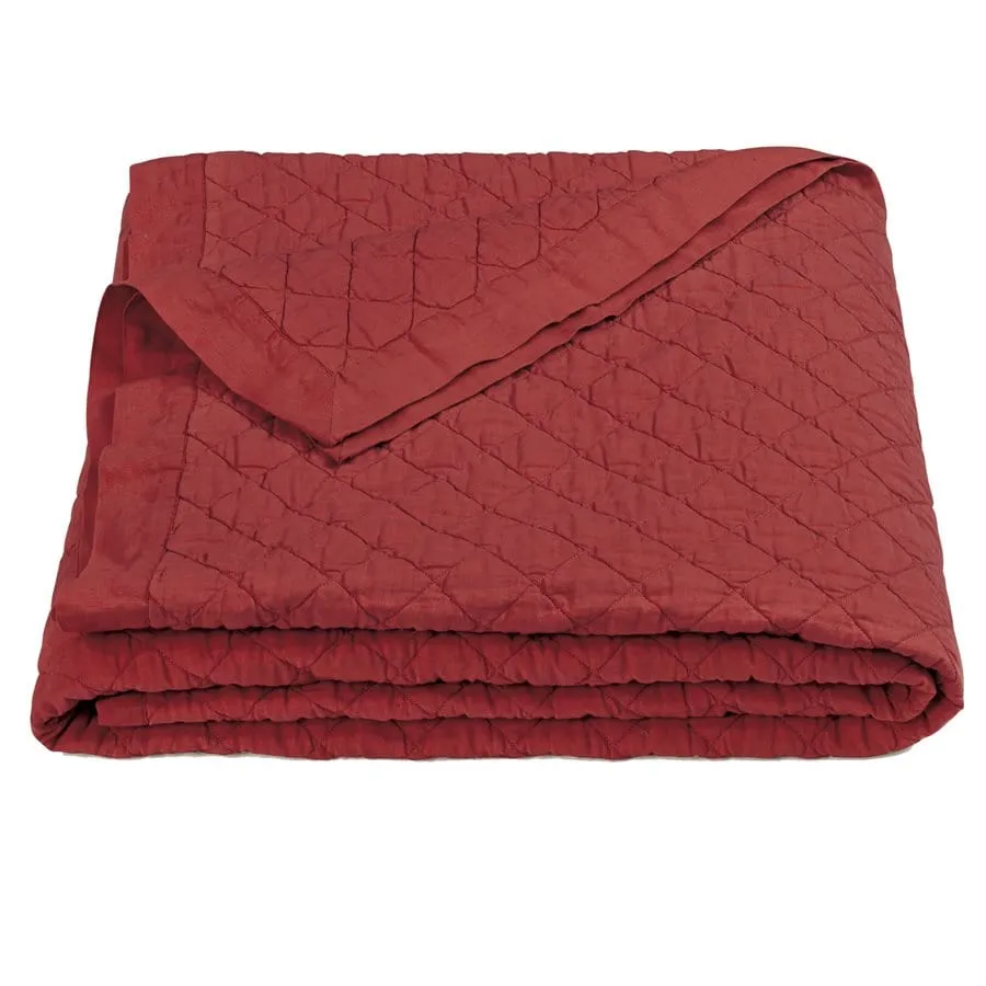 Linen Cotton Diamond Quilt, Full/Queen, 4 Colors
