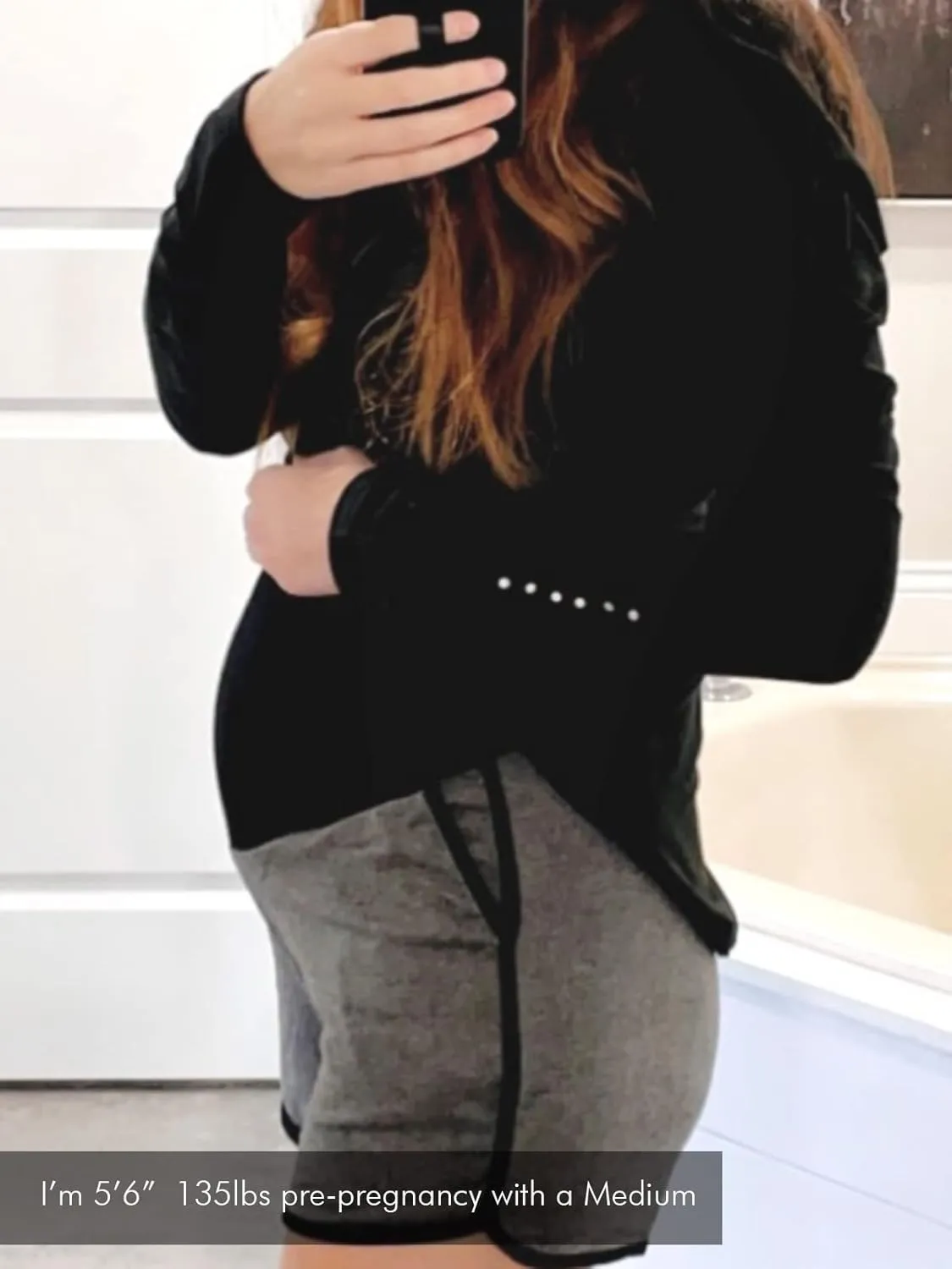 Love2Mi Maternity Shorts Lounge Sports Yoga Over Belly Workout Stretchy Pregnancy Shorts with Pockets